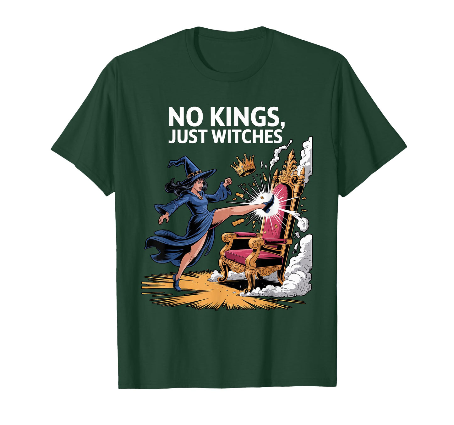 No Kings Just Witches Funny Witchcore Halloween Art T-Shirt