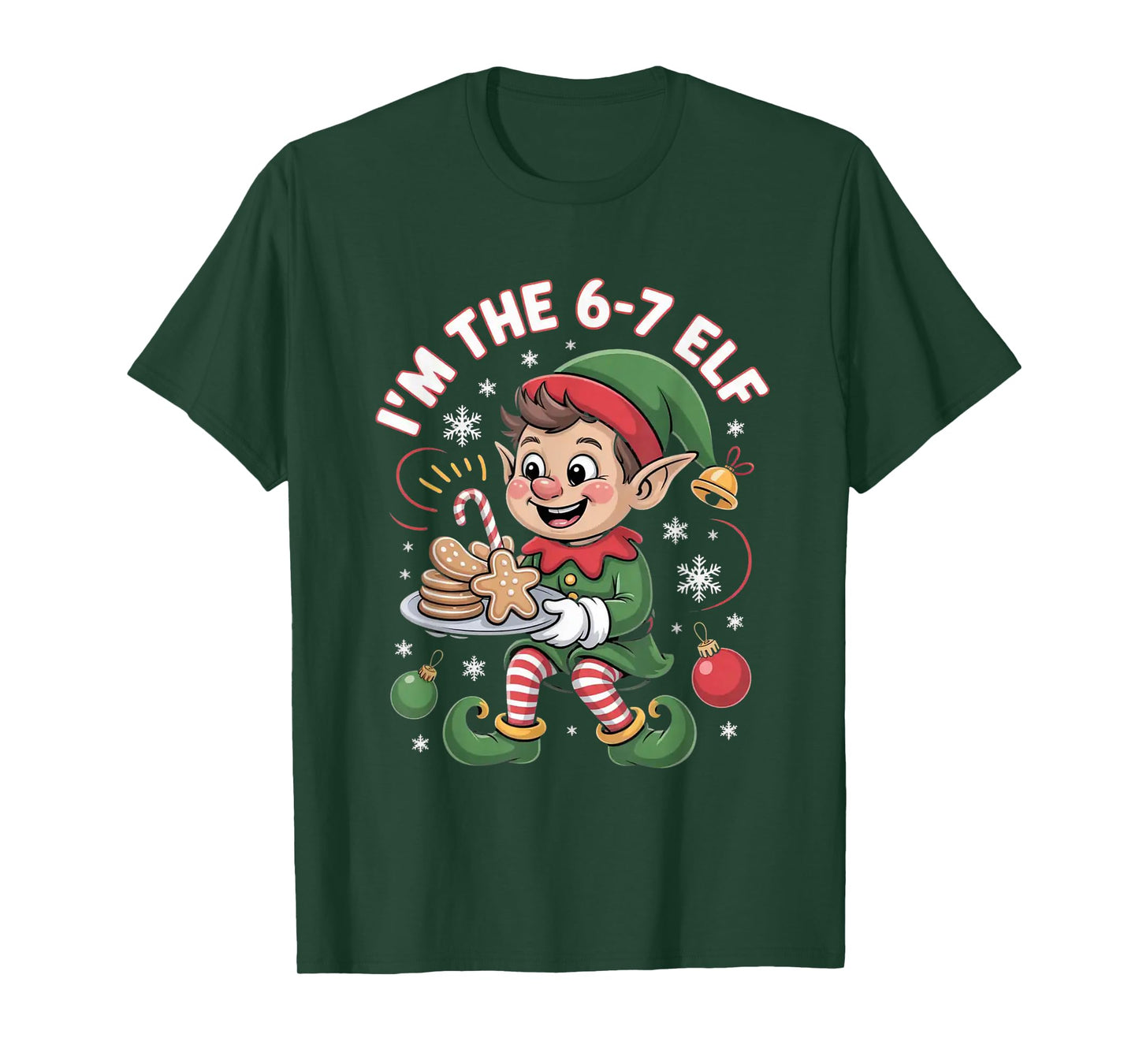 6-7 Christmas Ugly Sweater Six Seven Xmas 67 Meme Santa Elf T-Shirt