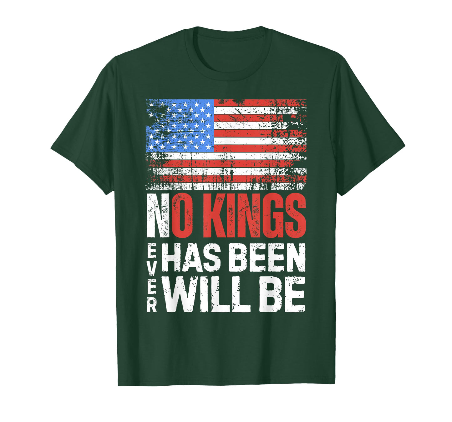 American Flag No Kings Never Has Been Will T-Shirt