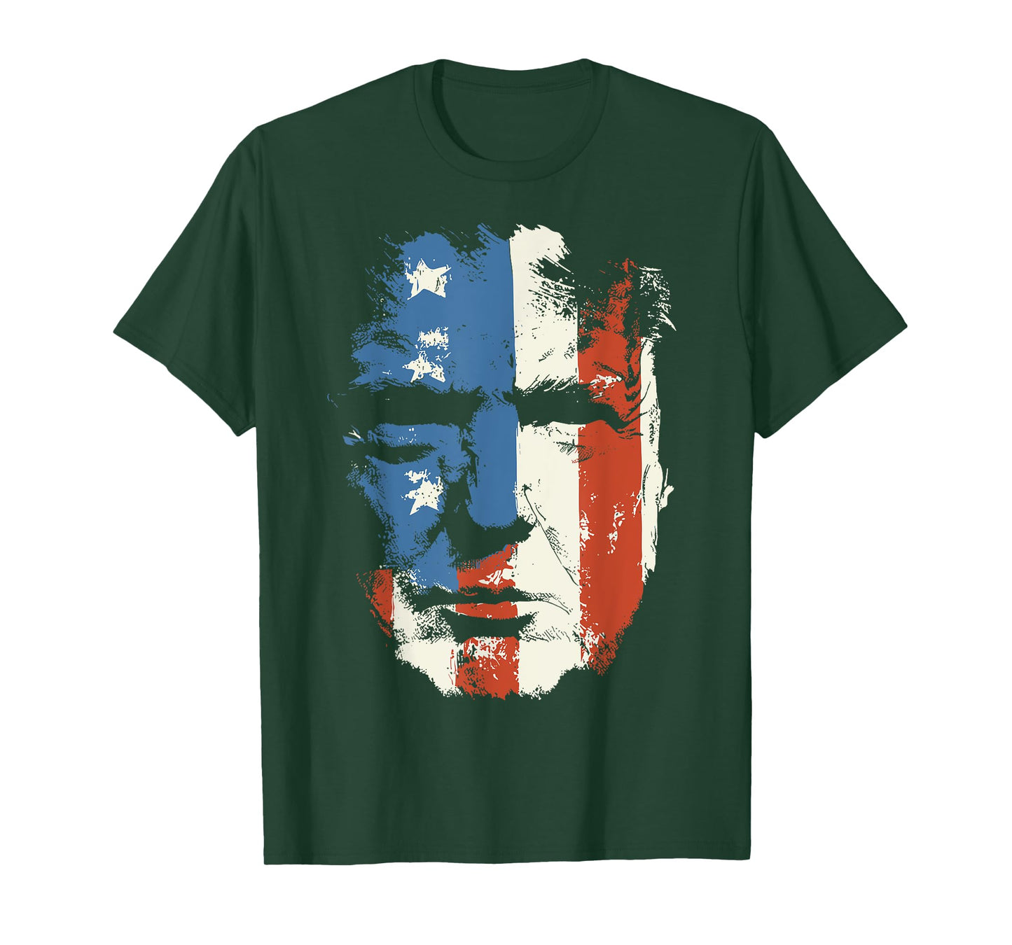 President Trump Portrait 4th July T-Shirt