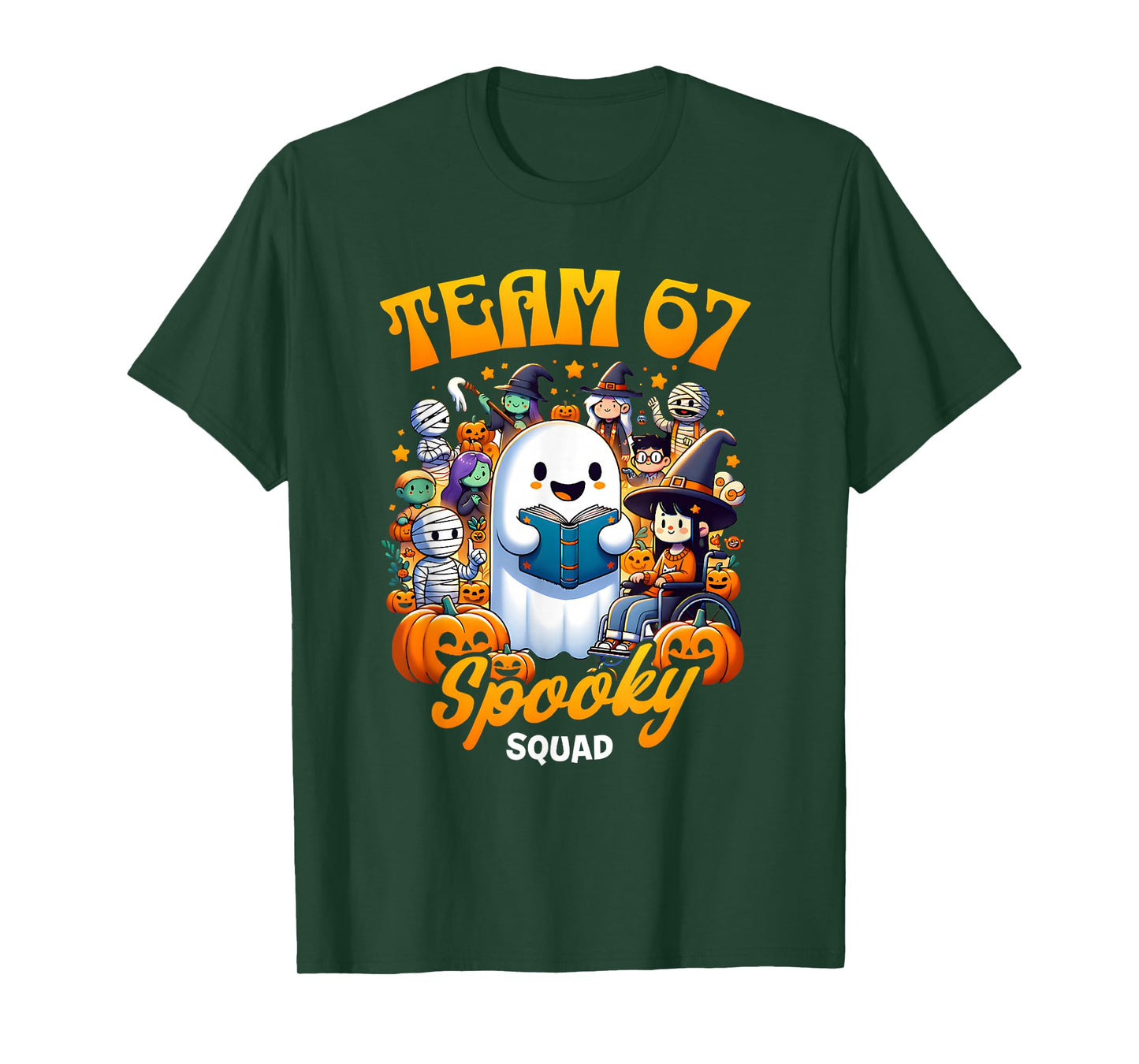 Team 67 Spooky Squad Funny Six Seven Meme 6 7 Halloween T-Shirt