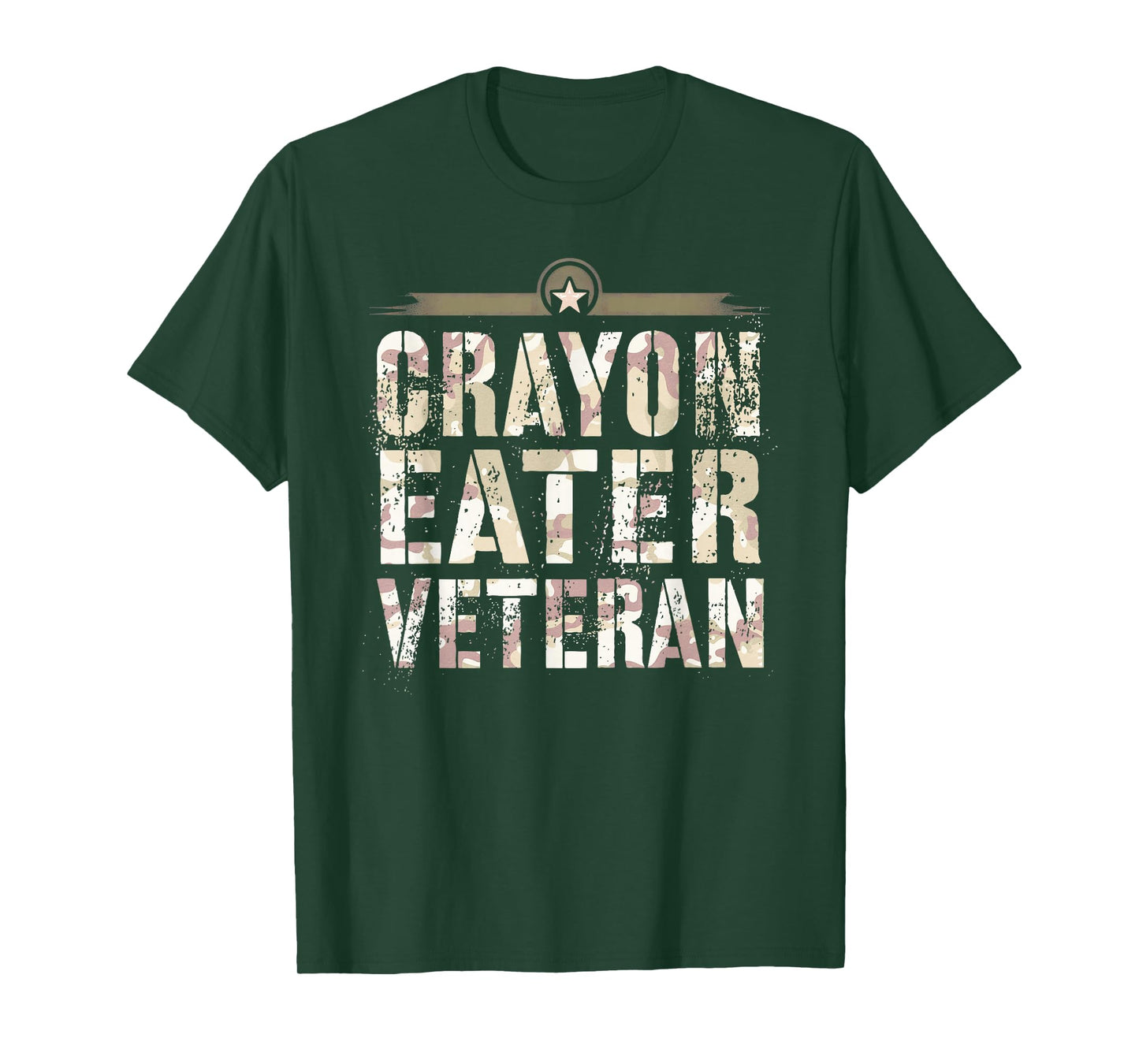 Funny CRAYON EATER VETERAN Corps Team Military Our Troop Gag T-Shirt