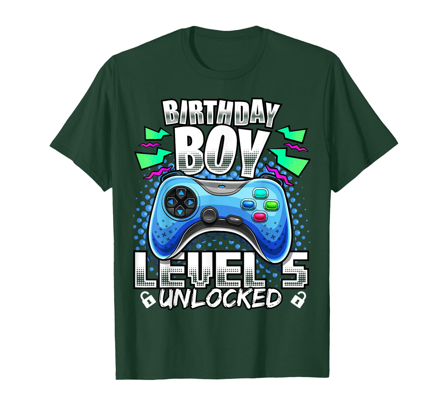 Level 5 Unlocked Video Game 5th Birthday Gamer Gift Boys T-Shirt