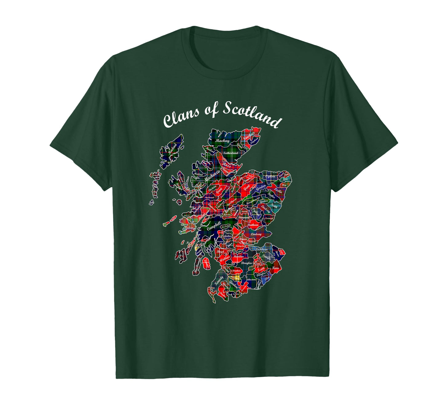Clans of Scotland Map t-shirt T-Shirt