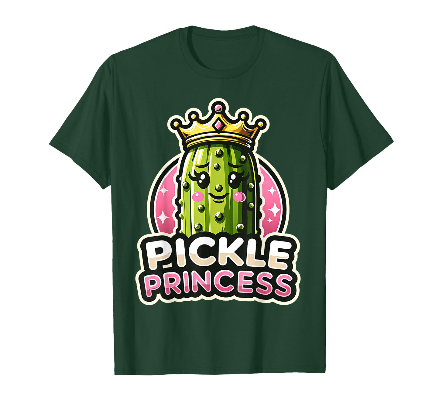 Pickle Princess Cute Cucumber Art For Girls Women T-Shirt