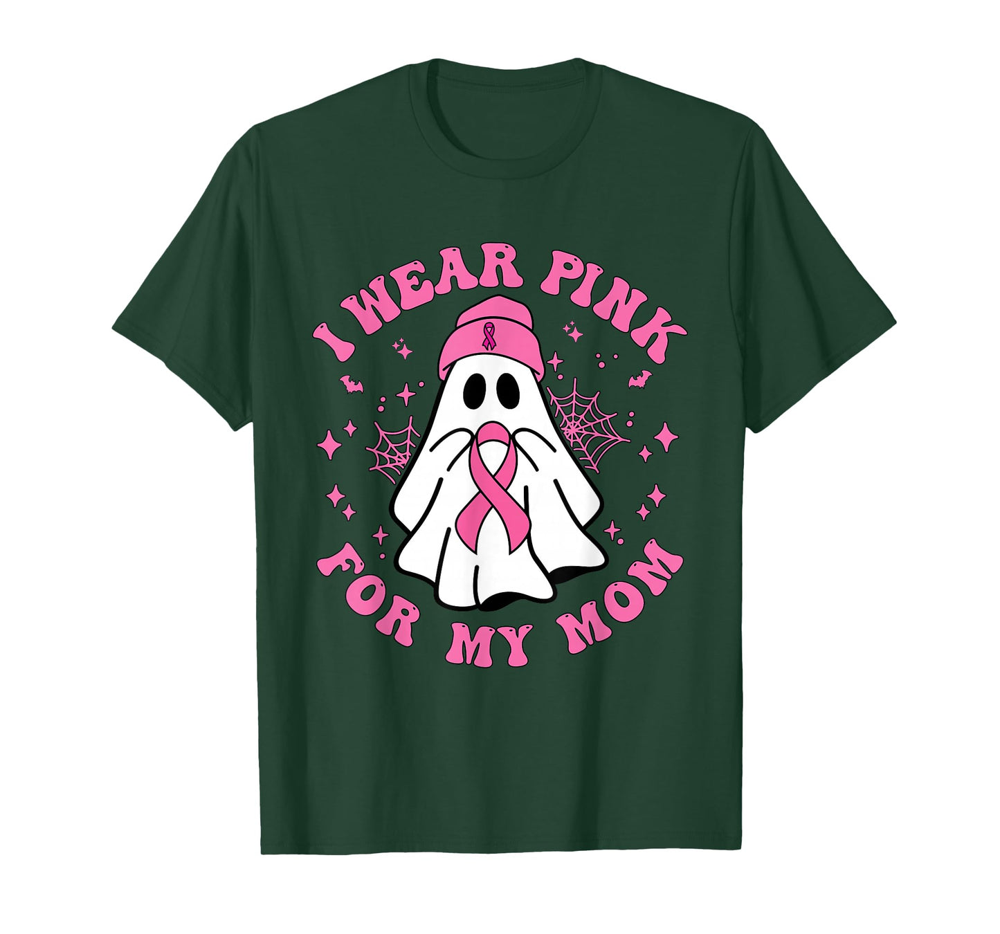 Halloween I Wear Pink for My Mom Breast Cancer Kid Women T-Shirt