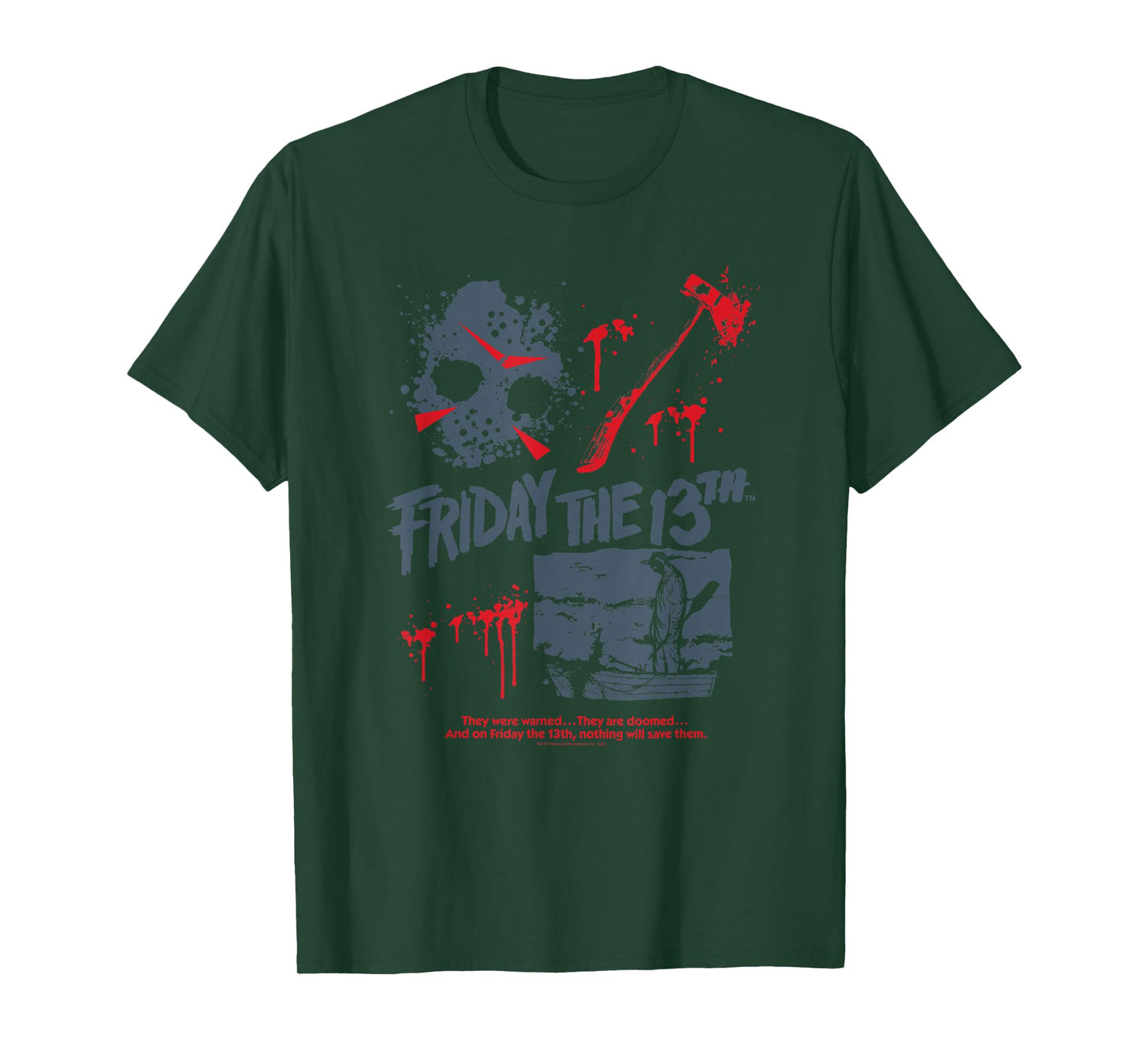 Friday the 13th Jason Mask Bloody Weapon T-Shirt