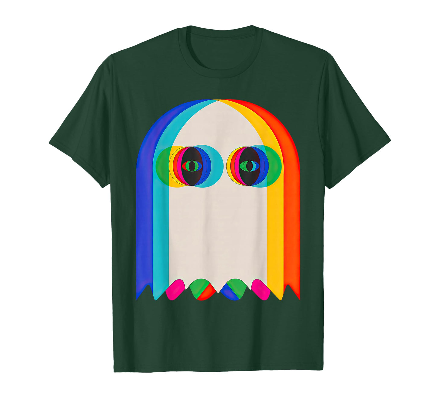 Ghost Trippy Vaporwave Halloween Techno Rave EDM T-Shirt