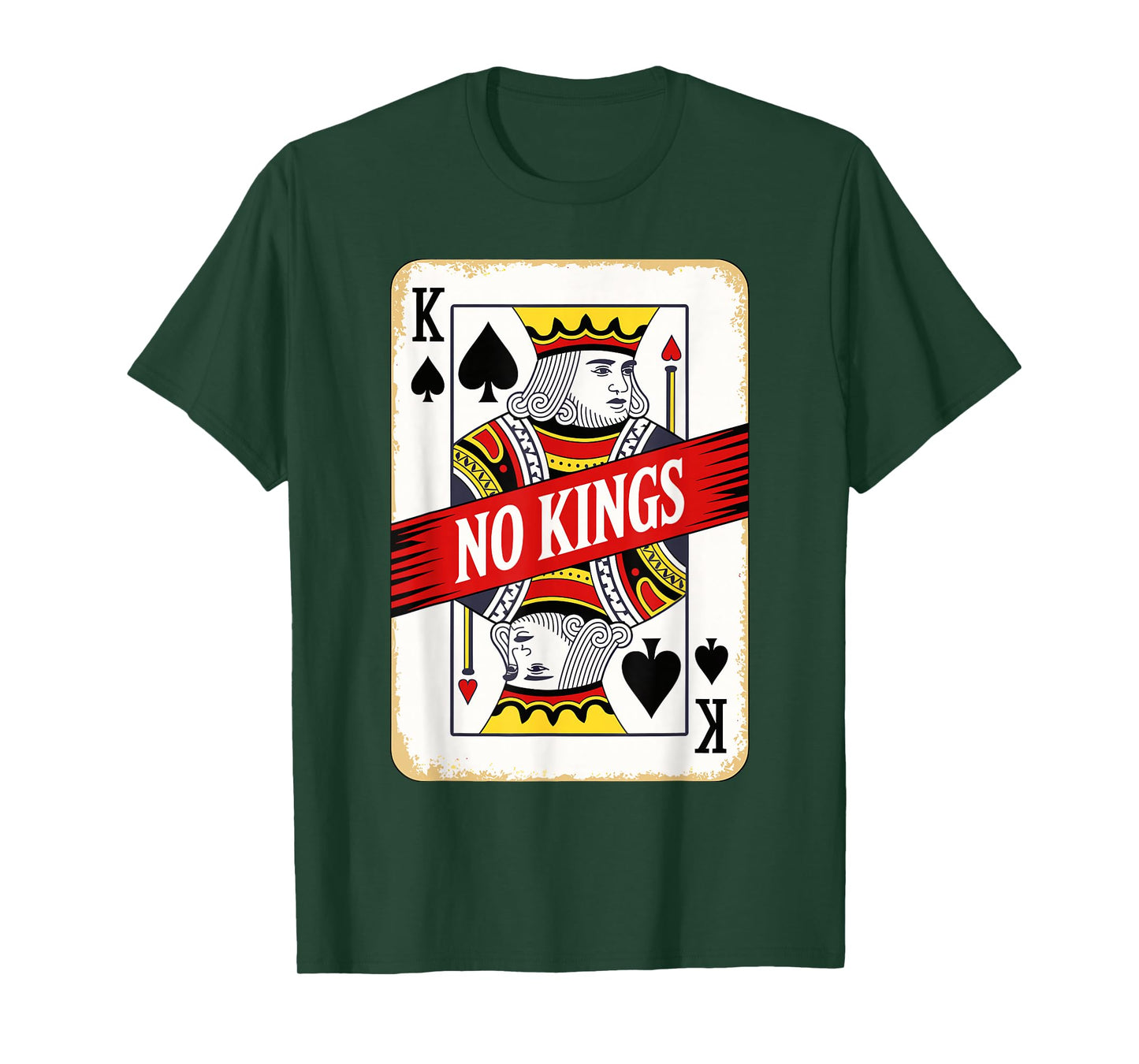 No Kings Playing Card Statement Design T-Shirt