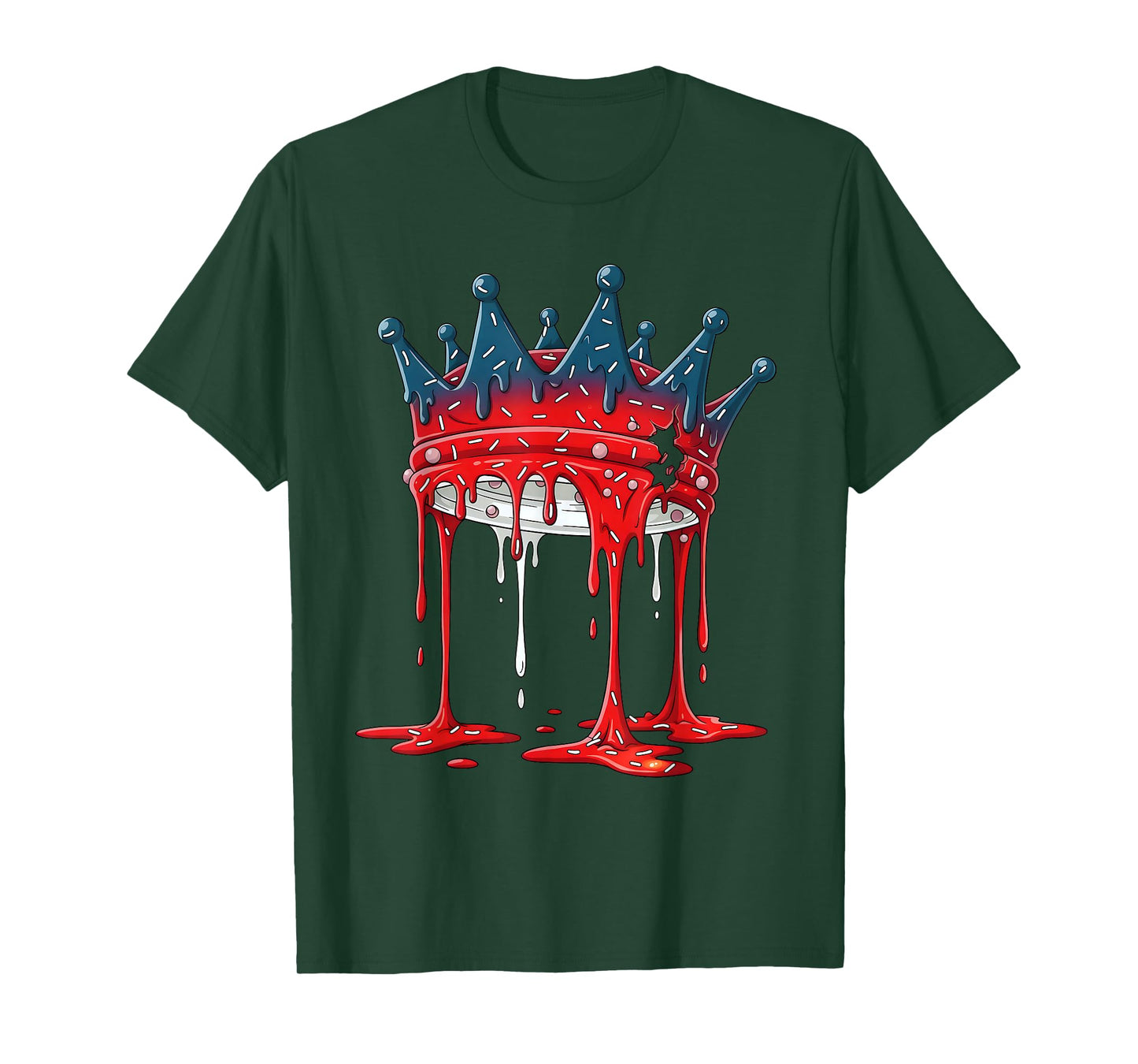 No Kings in America Ice Cream Drip Protest Sign Graphic T-Shirt