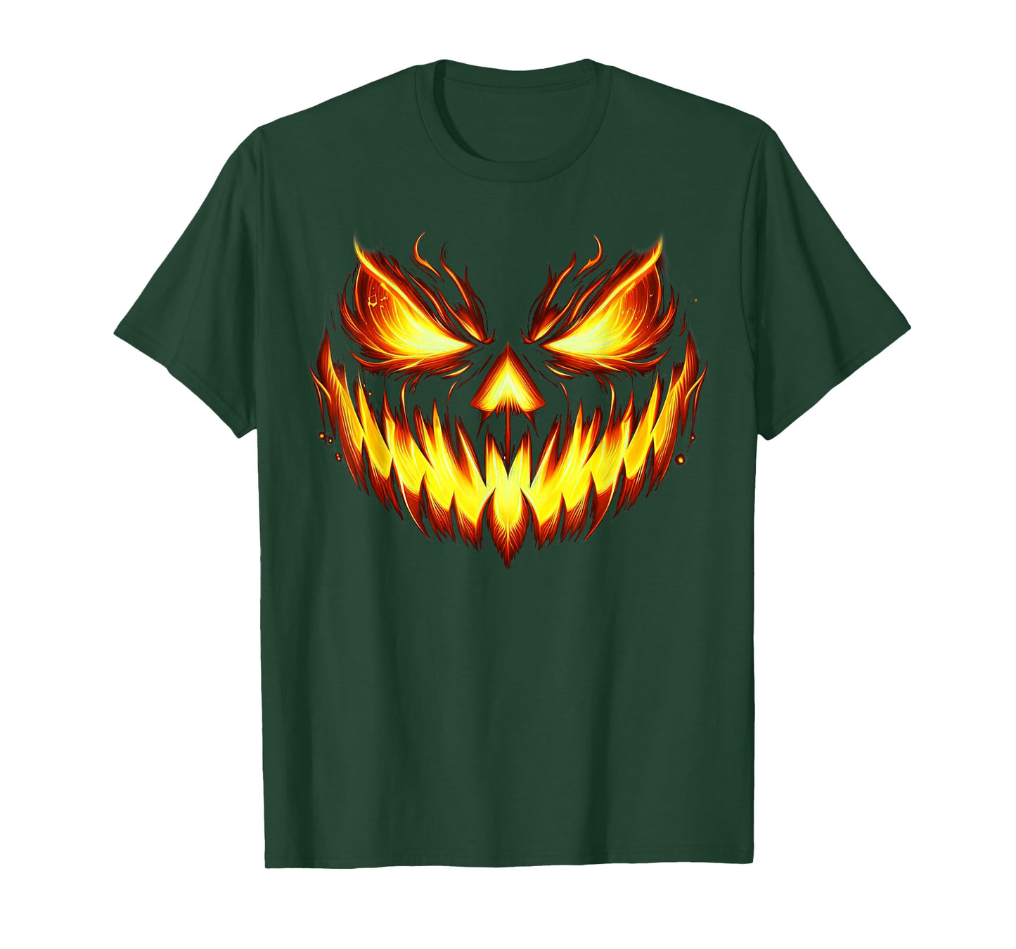 Scary Jack O Lantern Carved Pumpkin Face Halloween Costume T-Shirt