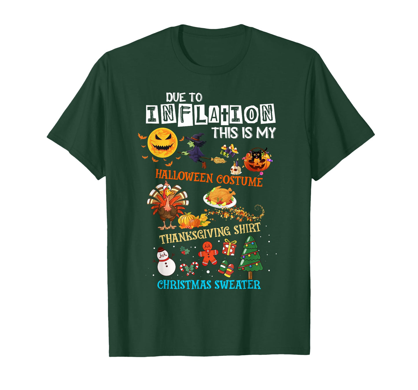 This Is My Inflation Halloween Thanksgiving Christmas Outfit T-Shirt