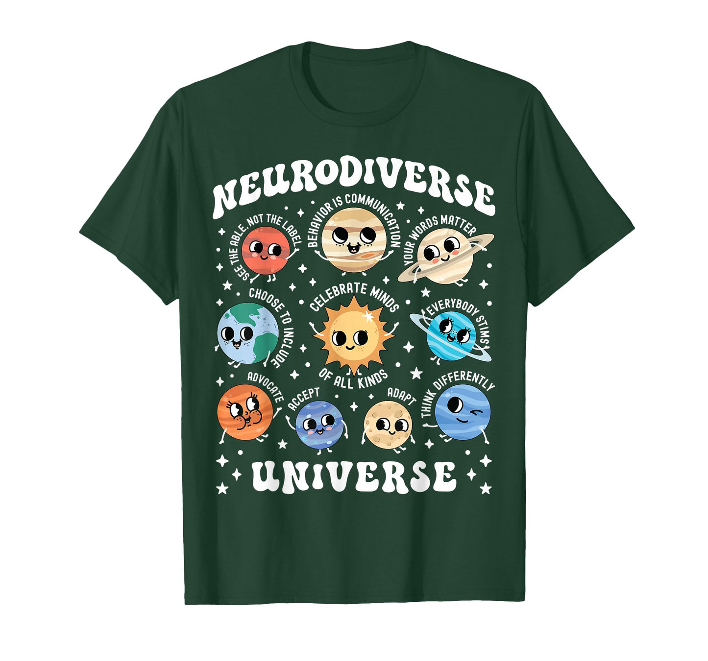 Neurodiverse Universe IEP Special Ed Paraprofessional Para T-Shirt