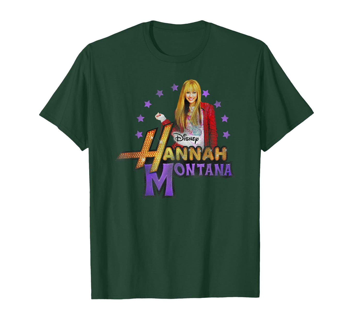 Disney Hannah Montana Pose Distressed Big Chest Portrait T-Shirt