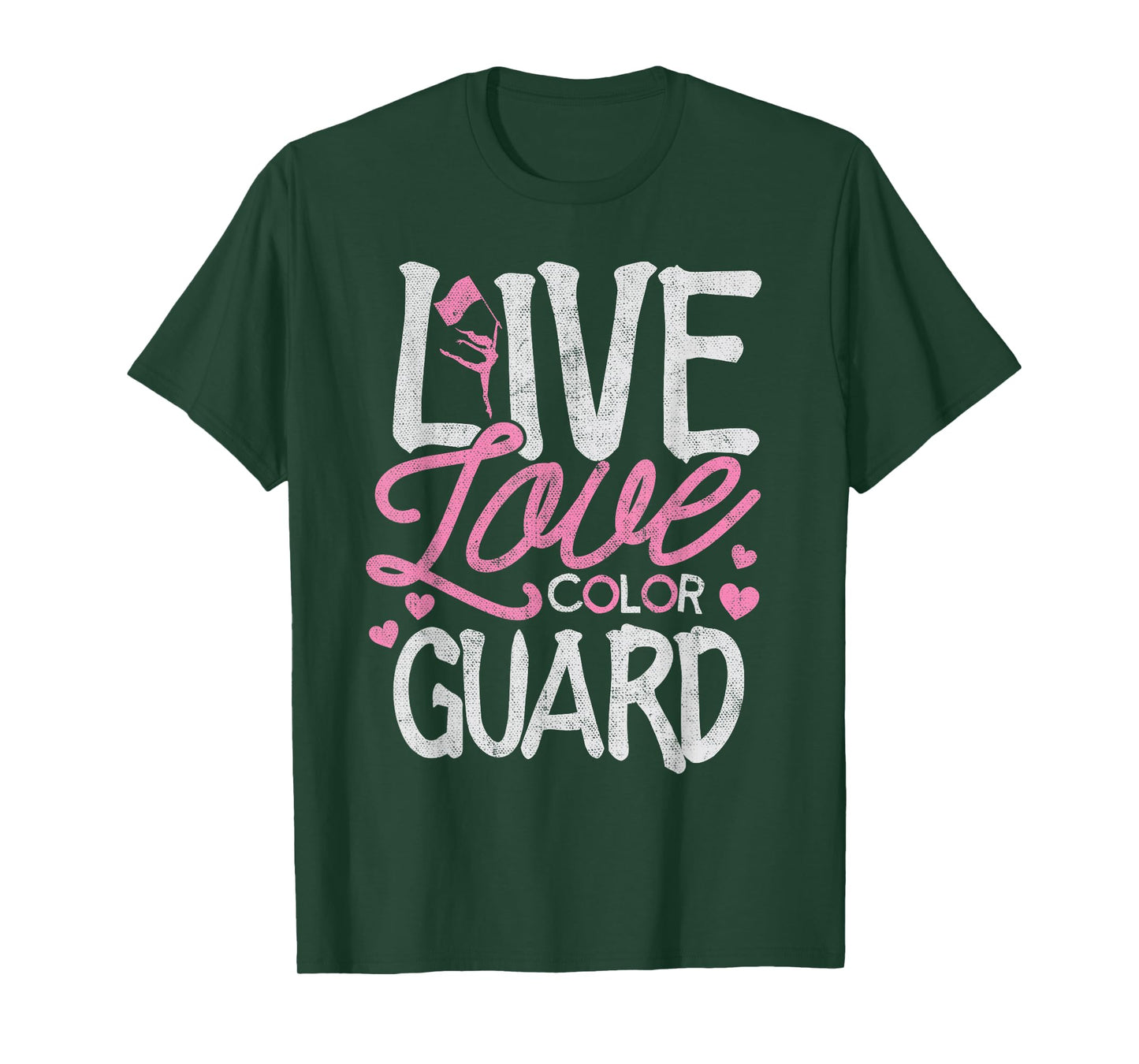 Color Guard Shirt Love Color Guard Marching Band Flag Toss T-Shirt