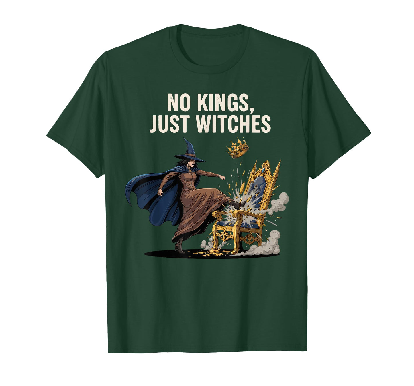 No Kings Just Witches Funny Witchcore Halloween Women T-Shirt