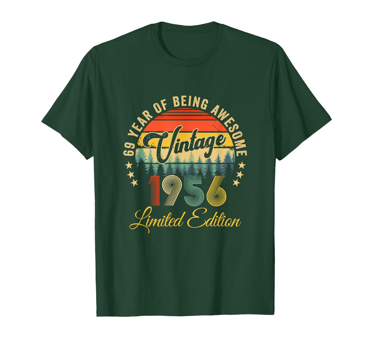 Vintage 1956 Limited Edition 69 Year Old 69Th Birthday T-Shirt