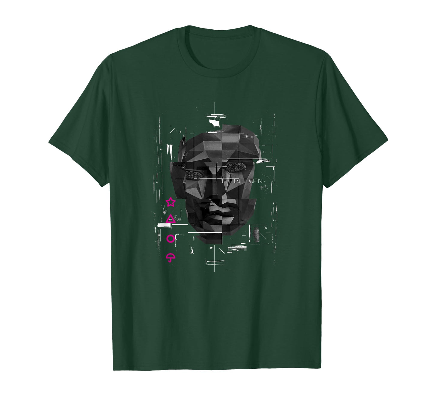 Squid Game Front Man Mask Glitch T-Shirt