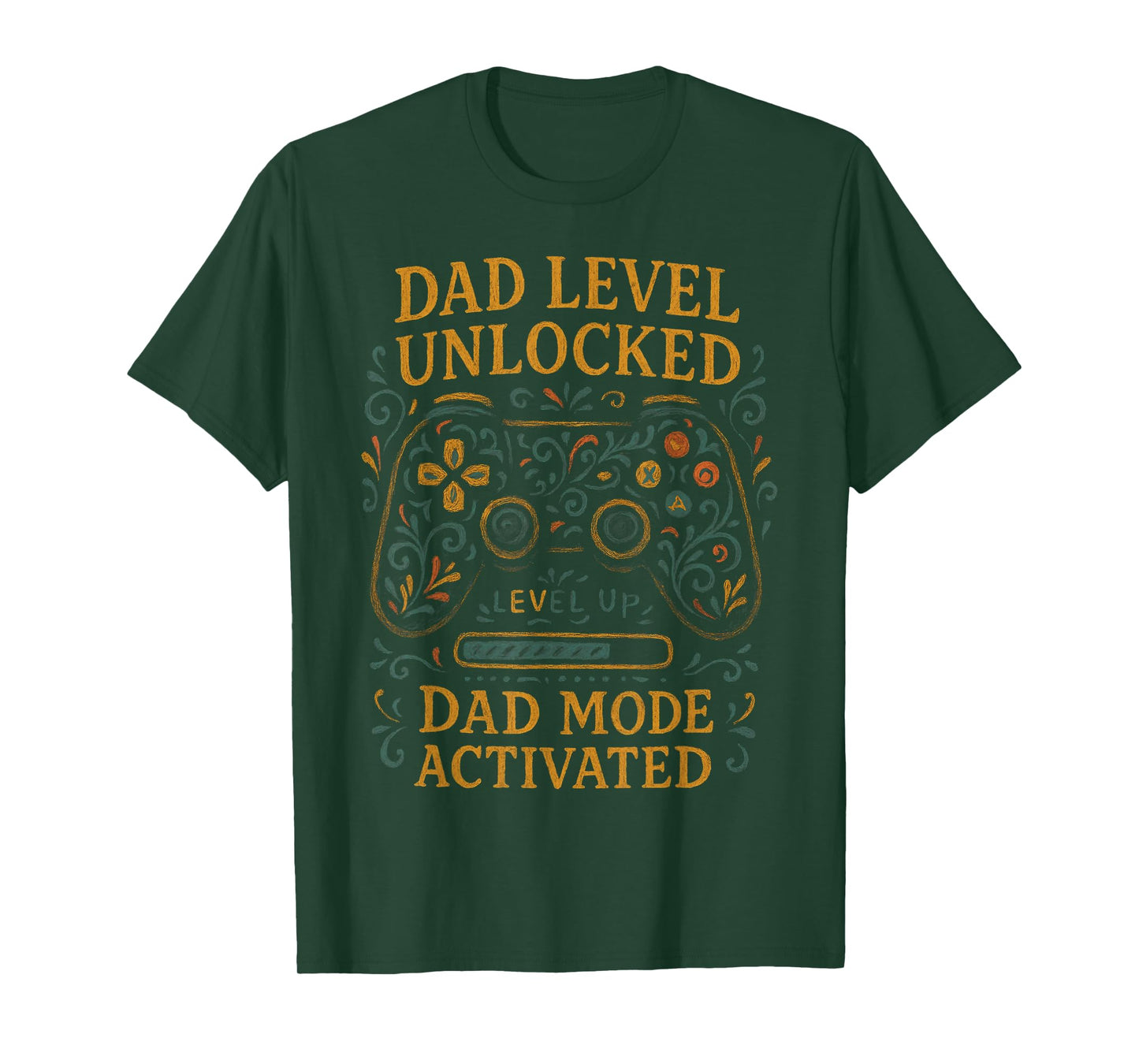 Dad Level Unlocked Gamer Controller Father's Day T-Shirt