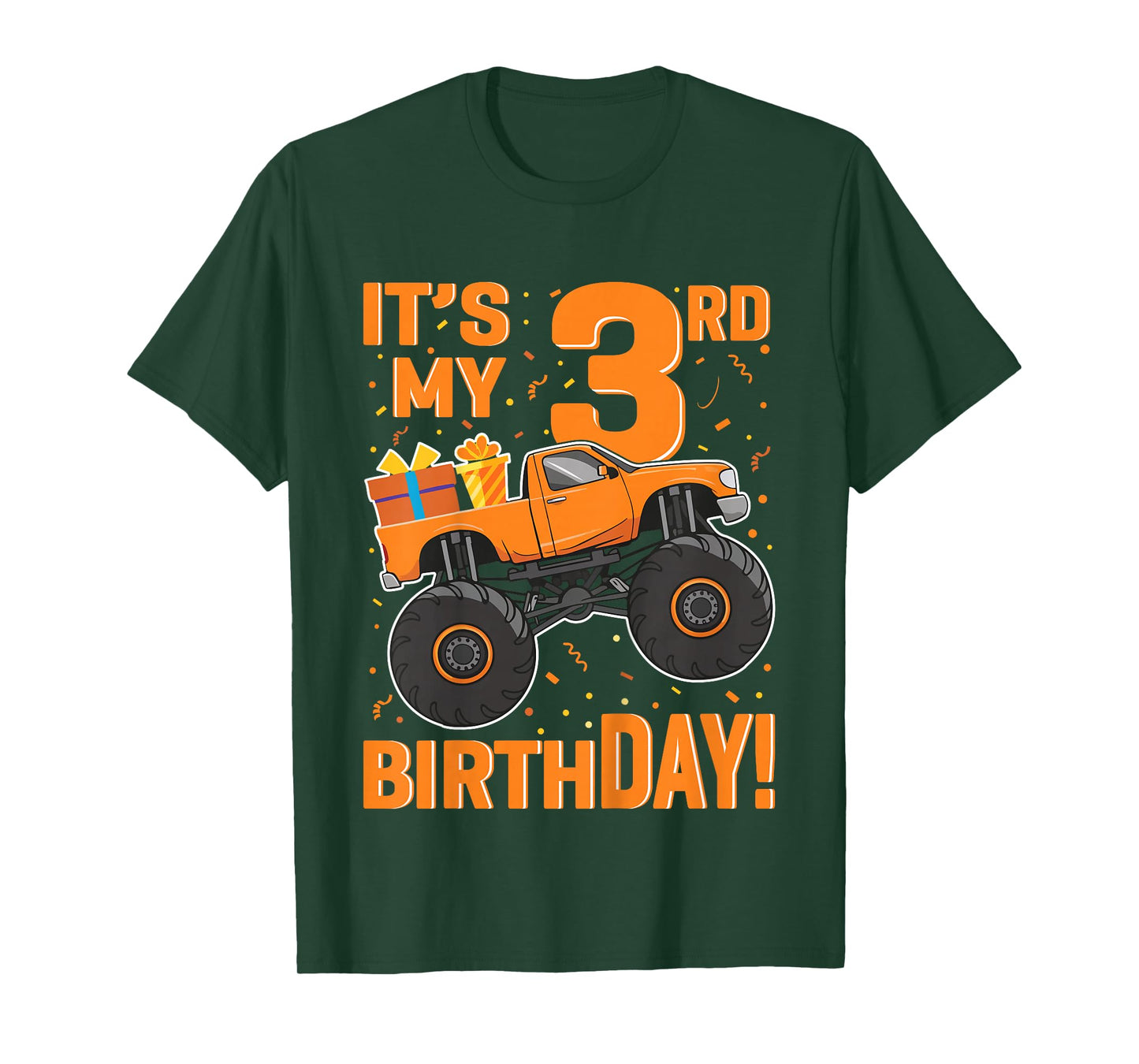 It's My 3rd Birthday Monster Truck Kids 3 Years Old T-Shirt