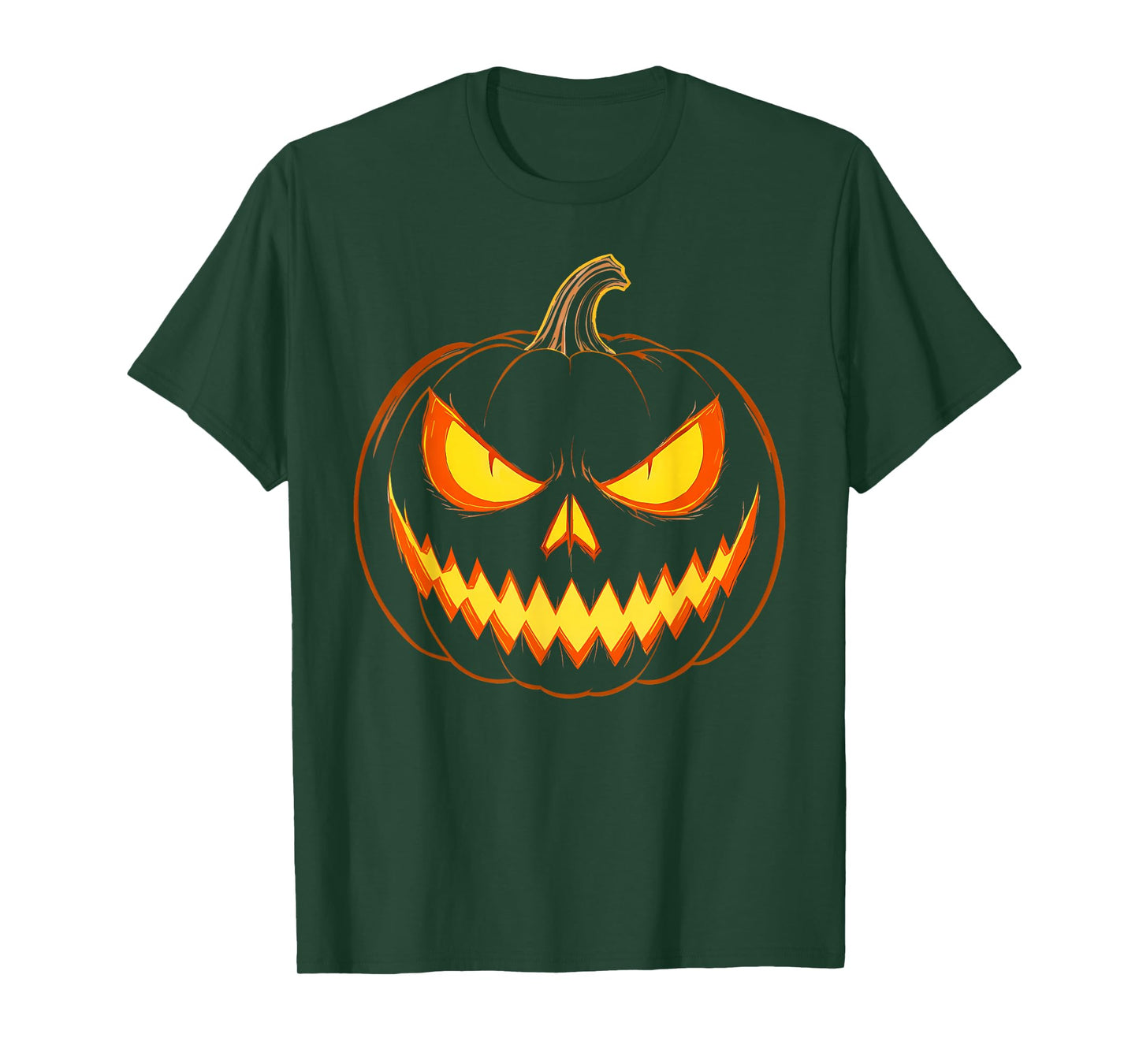 Scary Pumpkin Jack O Lantern Face Halloween Men Boys Kids T-Shirt