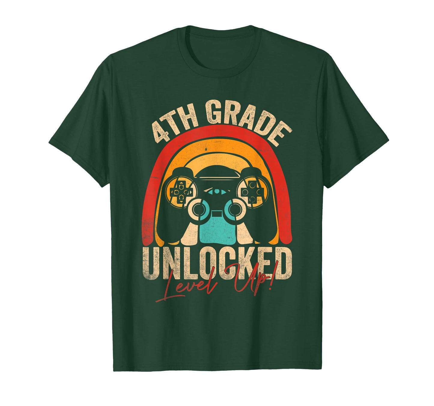 4th Grade Unlocked Level Up Gamer Back To School Fourth T-Shirt