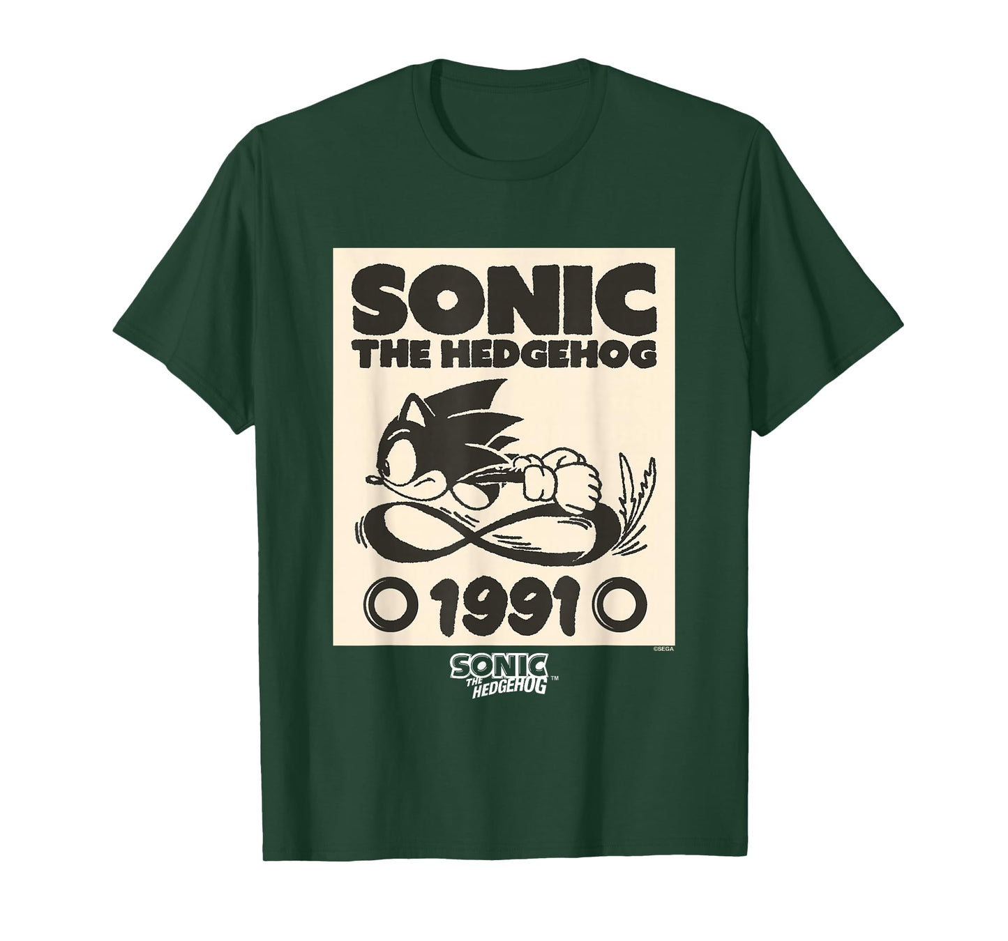 Sonic The Hedgehog 1991 Epic Run Vintage Sketch T-Shirt
