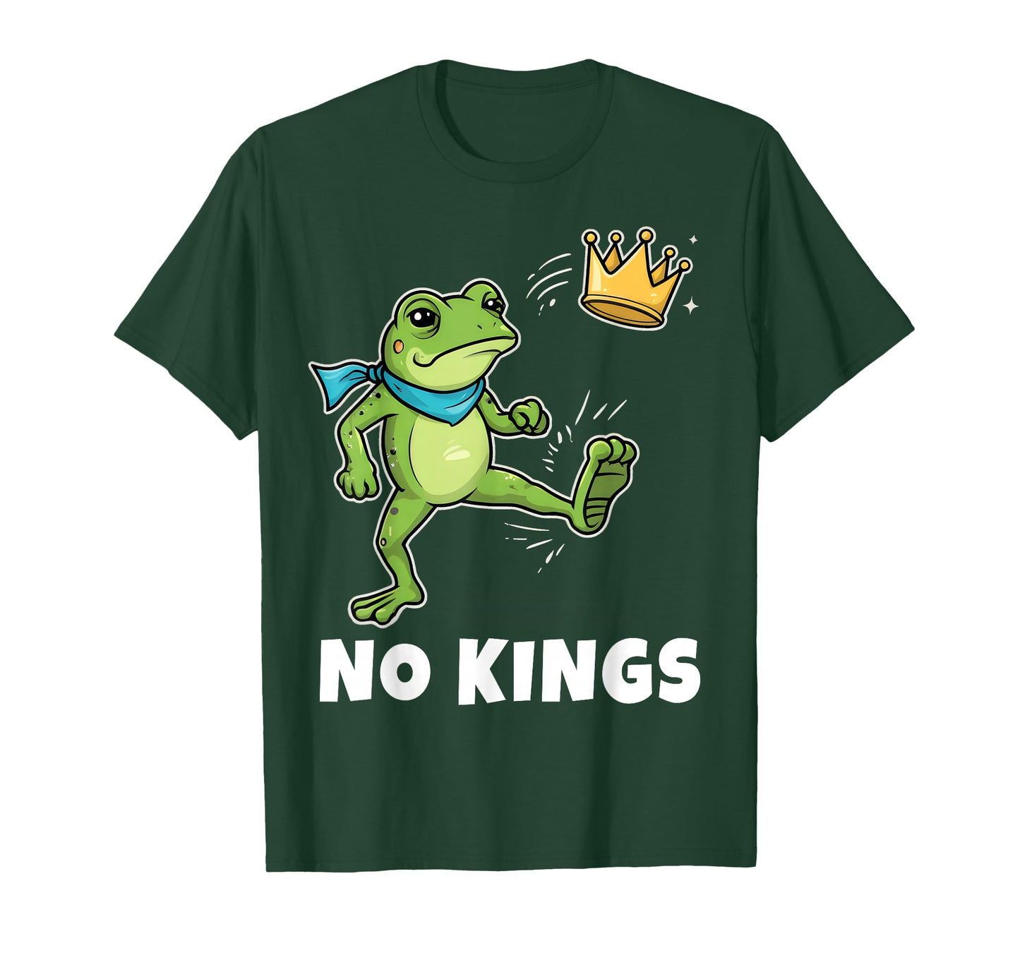 Funny No Kings Frog Protest, Democracy T-Shirt
