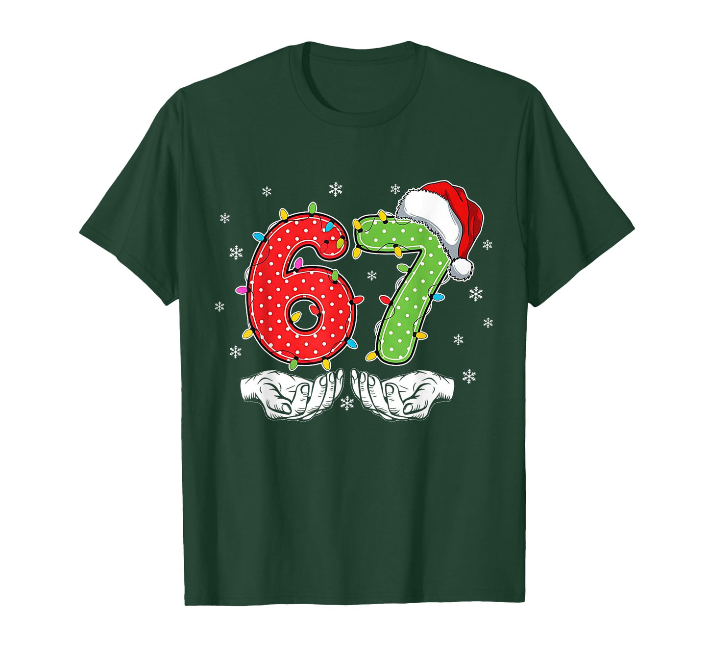 Number 67 Matching Six Seven 6 7 Meme 6-7 Christmas Costume T-Shirt