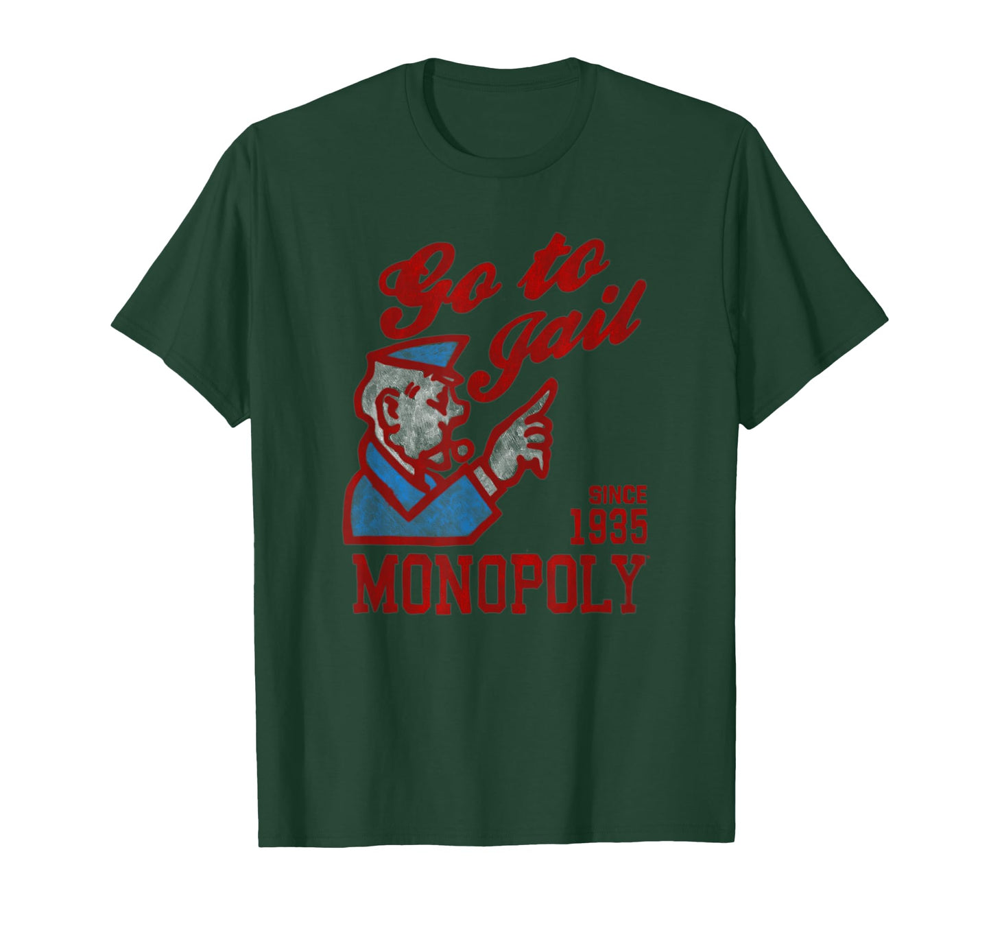Monopoly Since 1935 Go To Jail Distressed Icon Poster T-Shirt