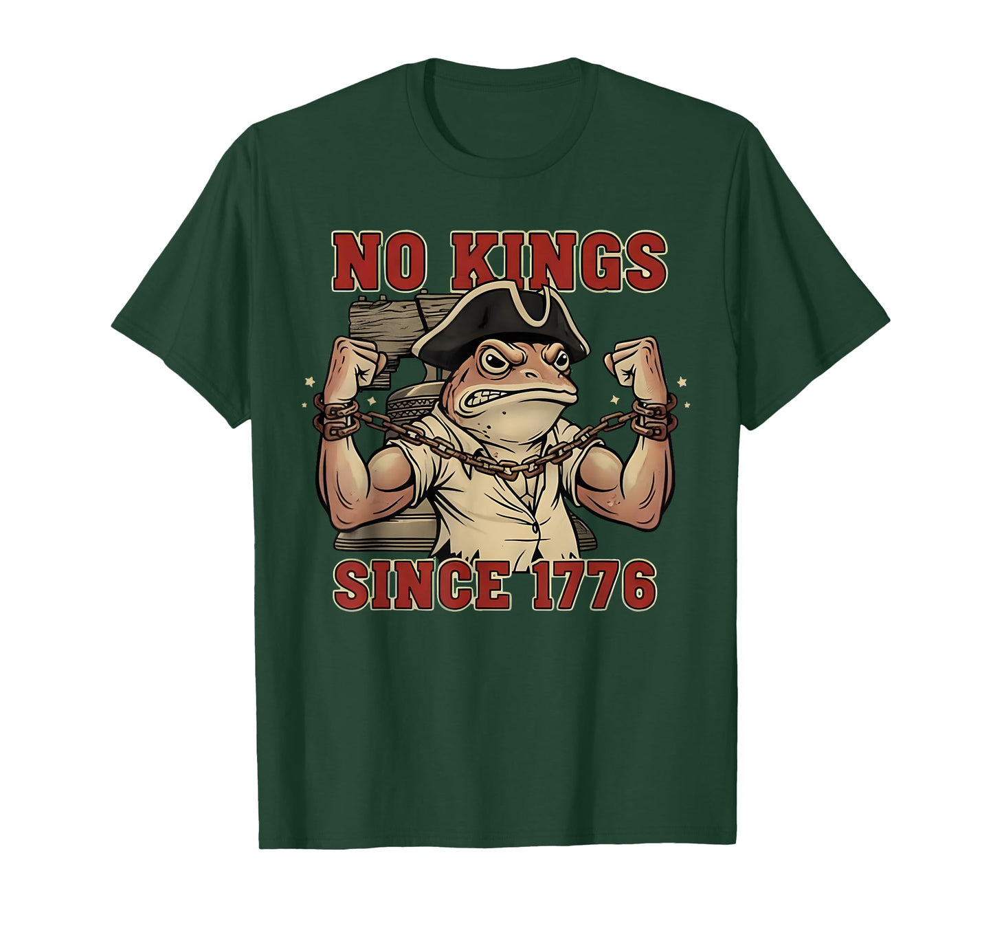 Vintage No Kings Since 1776 Portland Frog for Men Women T-Shirt