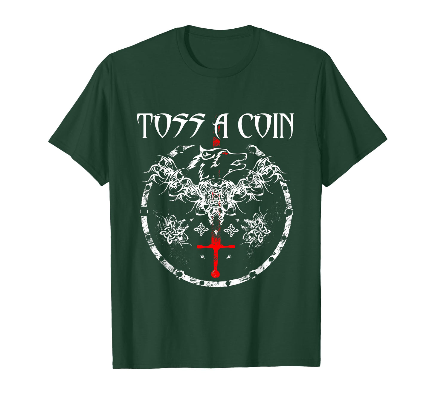 Toss A Coin Shirt Wolf Graphic Shirt Mystery Shirts Gamer T-Shirt