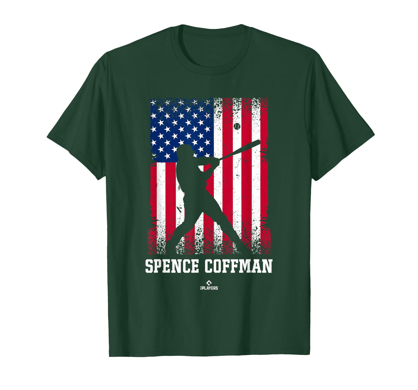 American Flag Swing Spence Coffman Prospect Baseball Fan T-Shirt