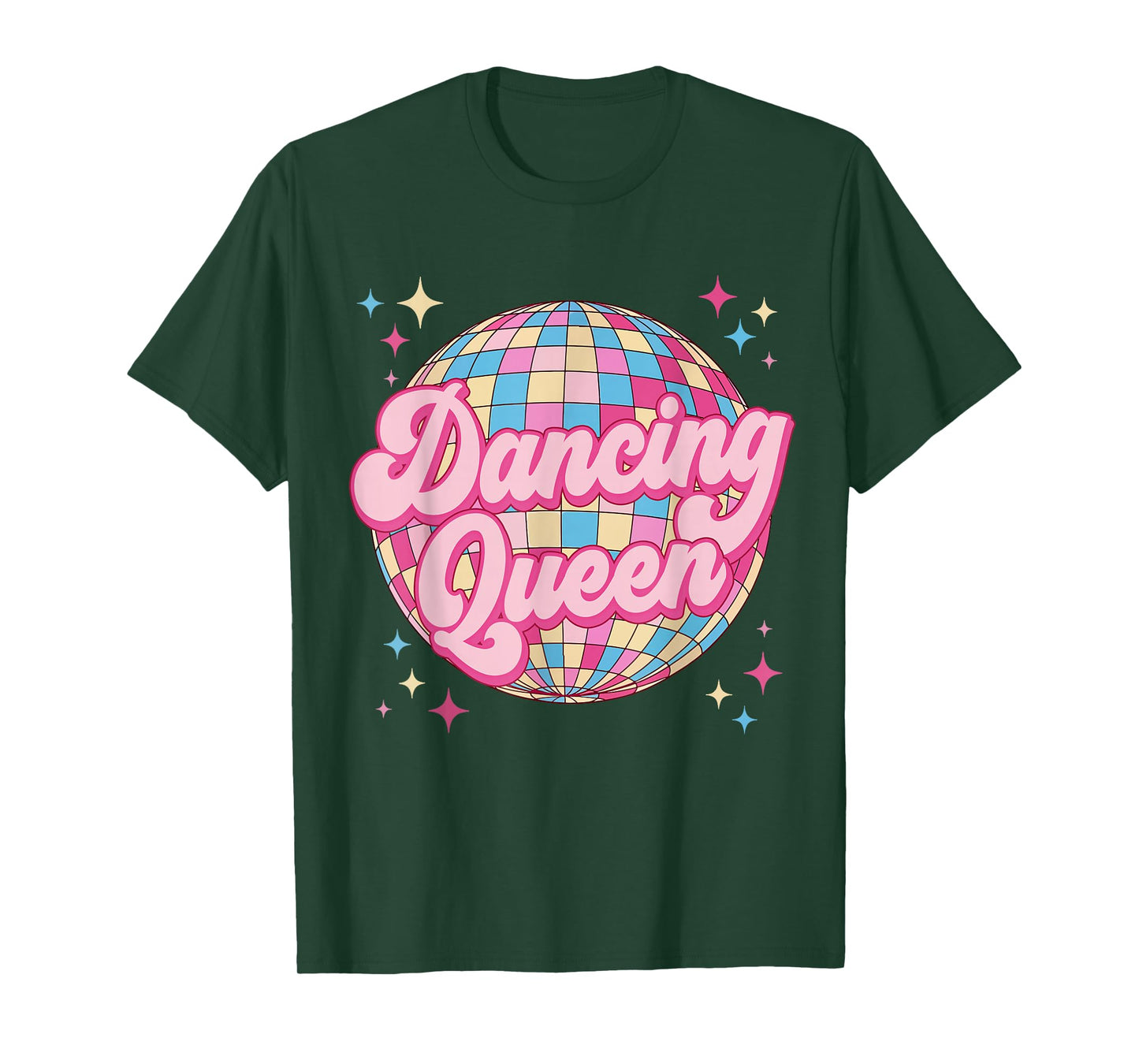 Dancing Queen Retro Disco Ball 70s 80s Women Girl T-Shirt