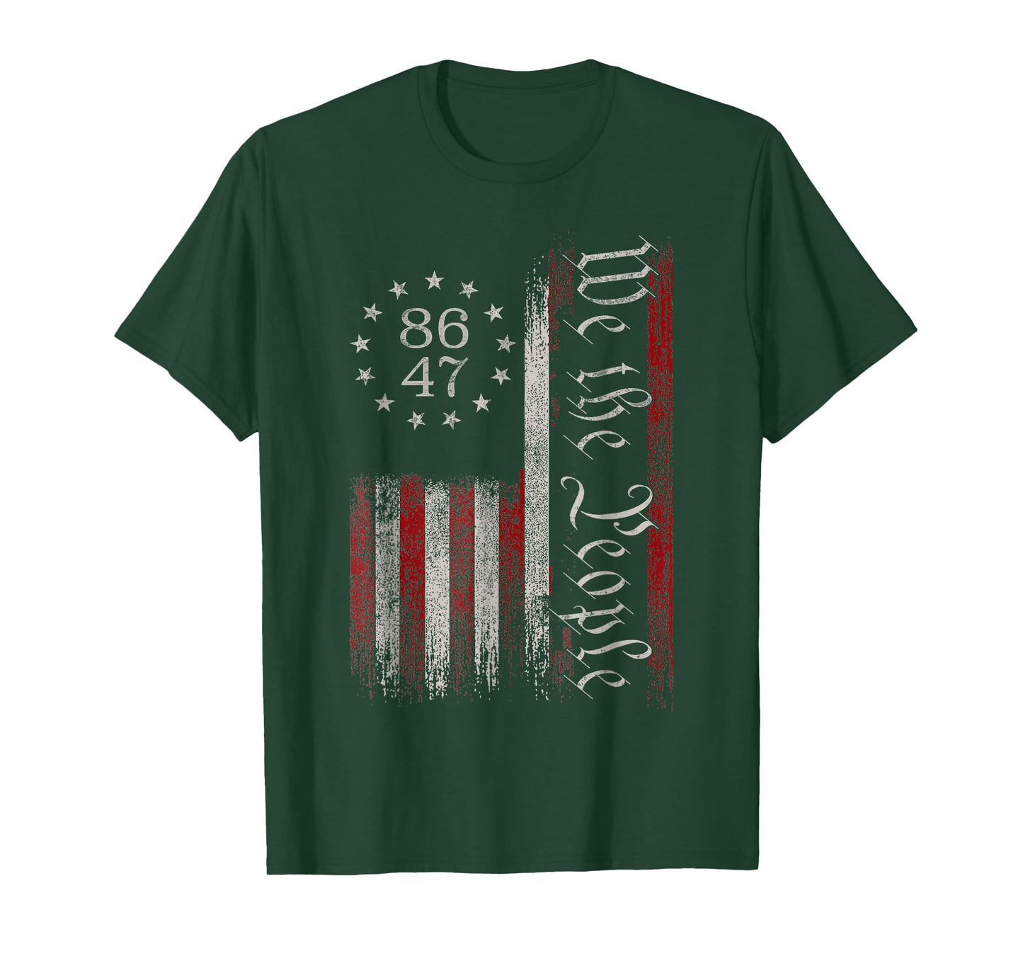 8647 Trump 86 47 US Flag We The People Impeach 47 T-Shirt