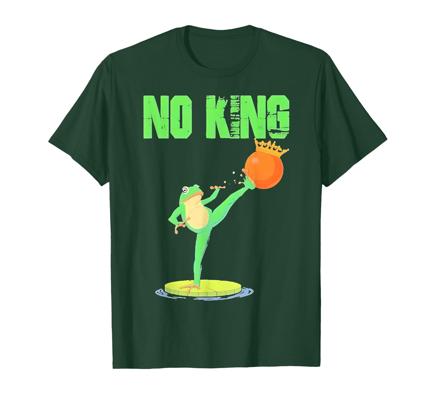 Funny No Kings Frog Protest T-Shirt