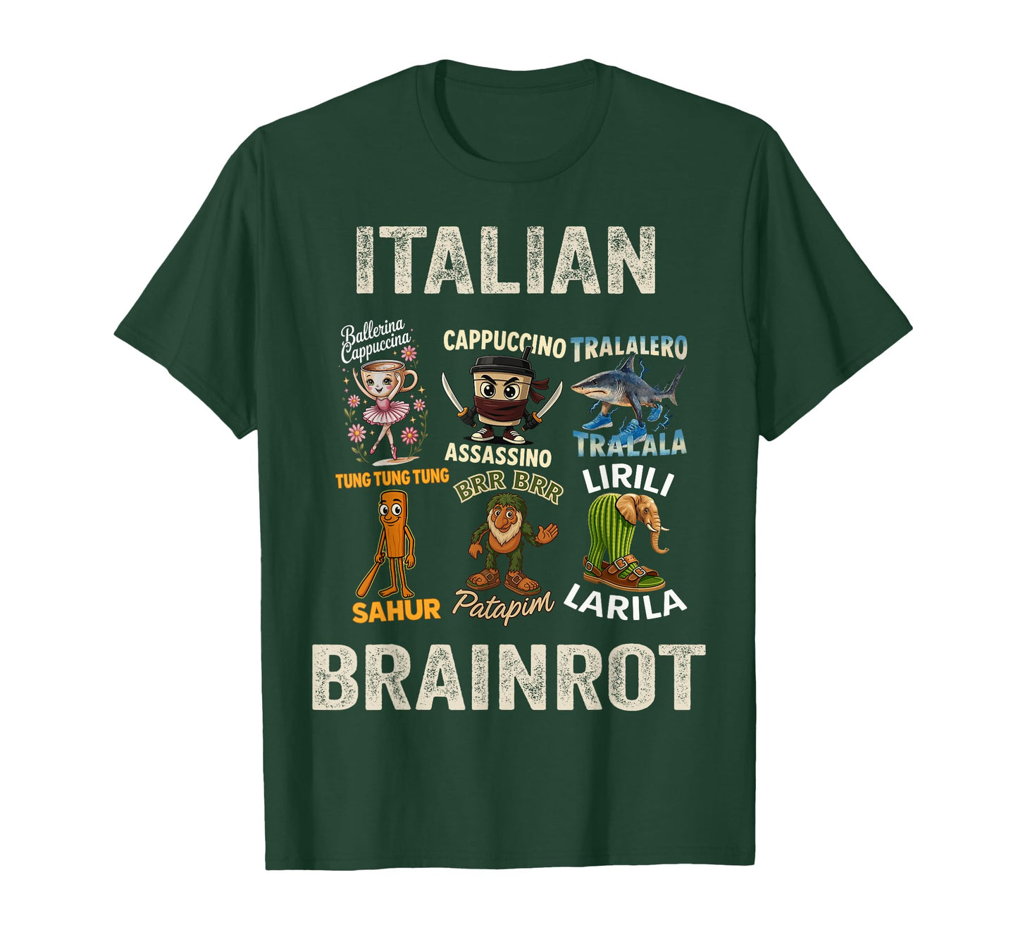 Funny Brain Rot Italian Brainrot T-Shirt