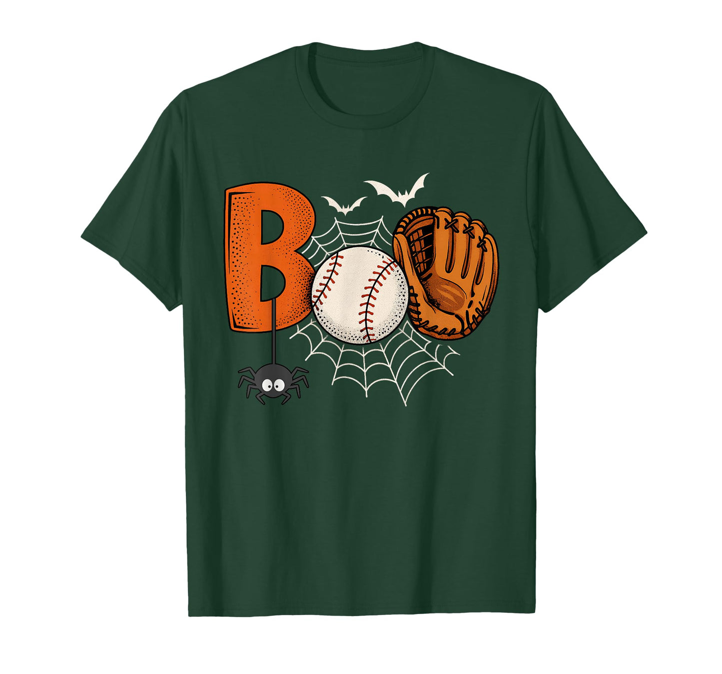 Funny Boo Baseball Halloween Sports Men Boys Kids Toddler T-Shirt