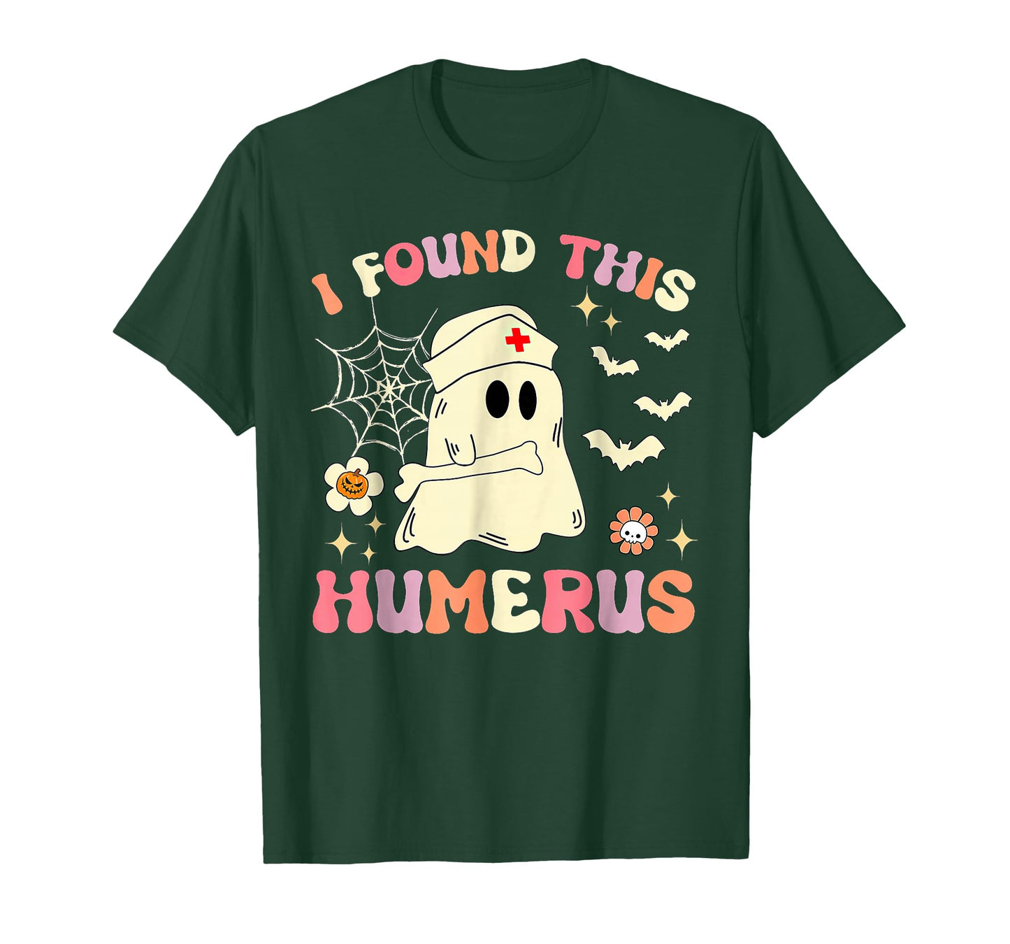 I Found This Humerus Ghost Nurse Halloween T-Shirt