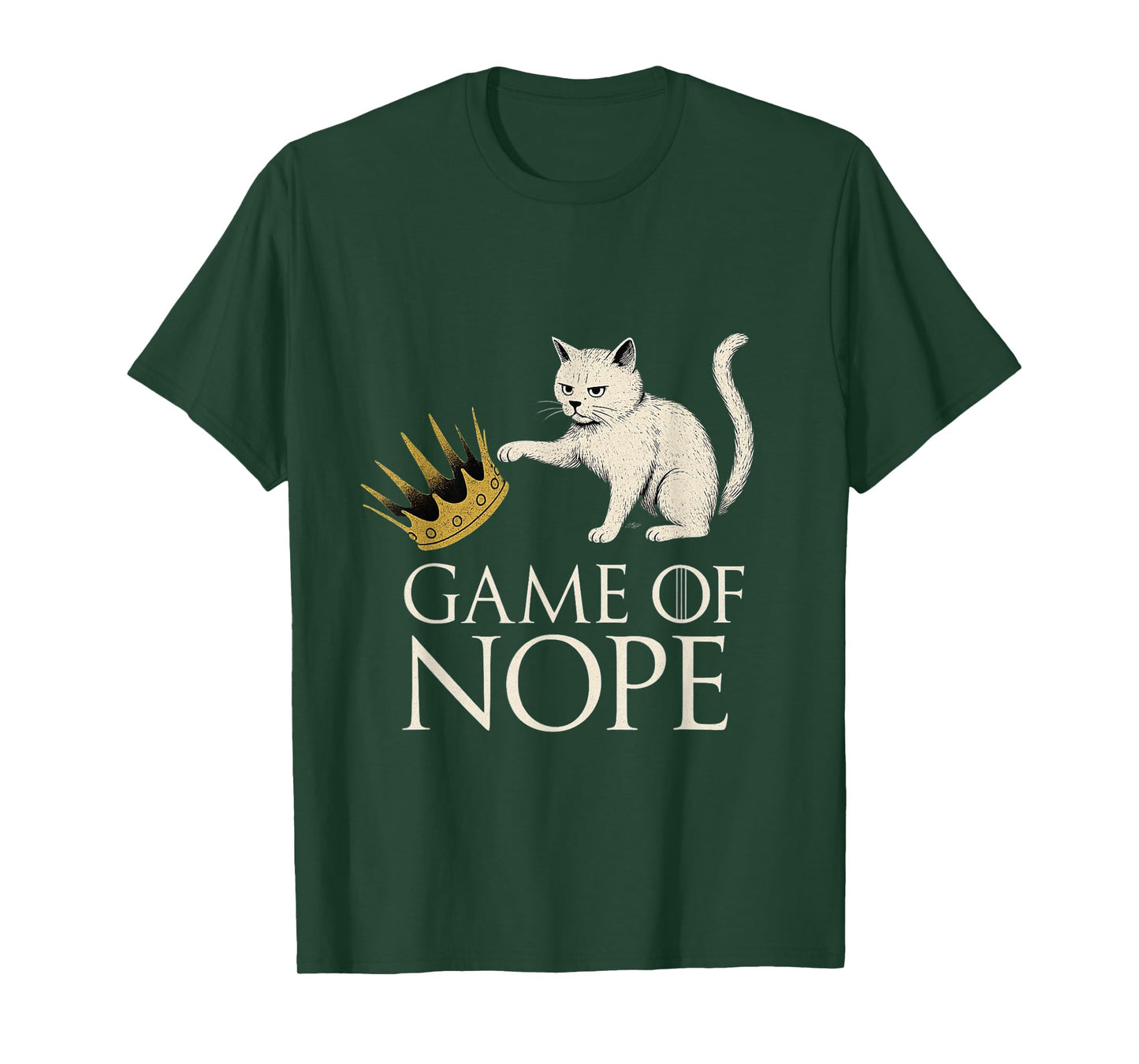 No Kings in America Funny Black Cat Kicking Crown Gifts T-Shirt