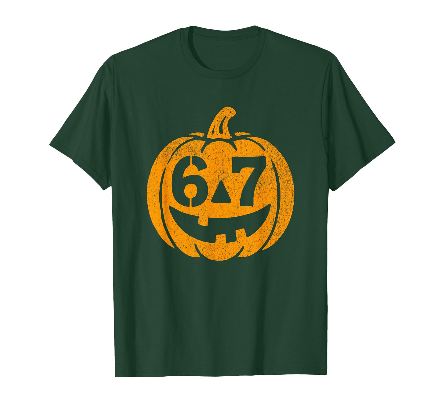 Halloween Jack O Lantern Funny Six Seven Meme T-Shirt
