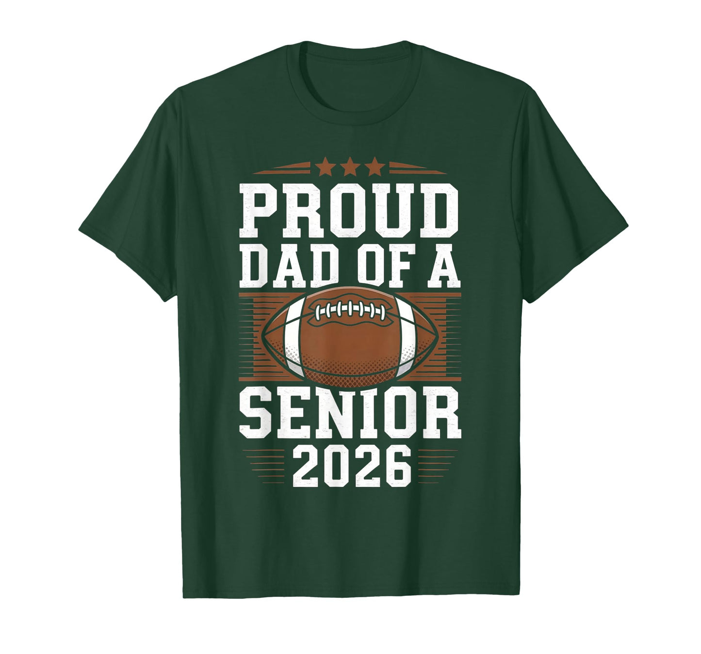Proud Senior Dad 2026 Football Game Day Team Pride Supporter T-Shirt