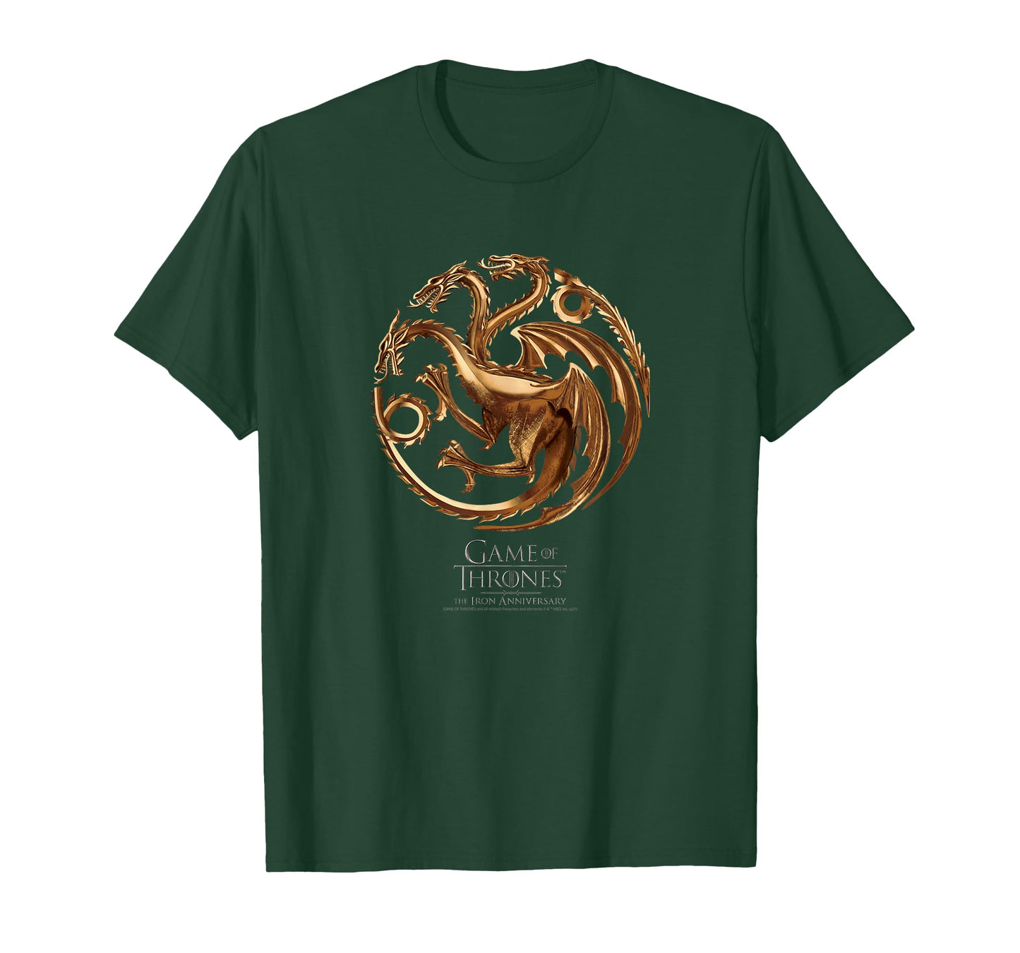 Game Of Thrones Iron Anniversary Dragon Logo T-Shirt