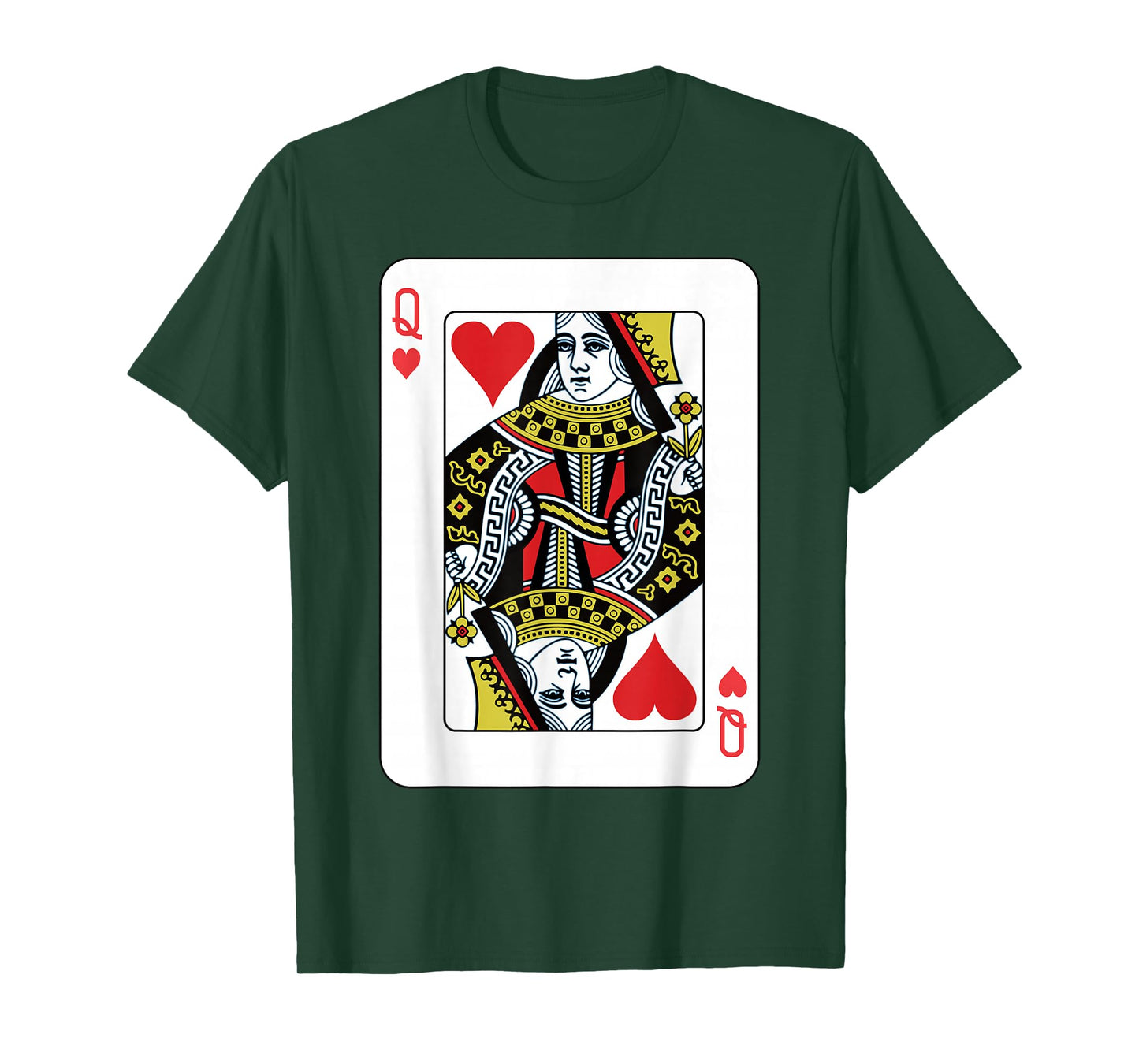 Queen of the Hearts Playing Card Poker T-Shirt