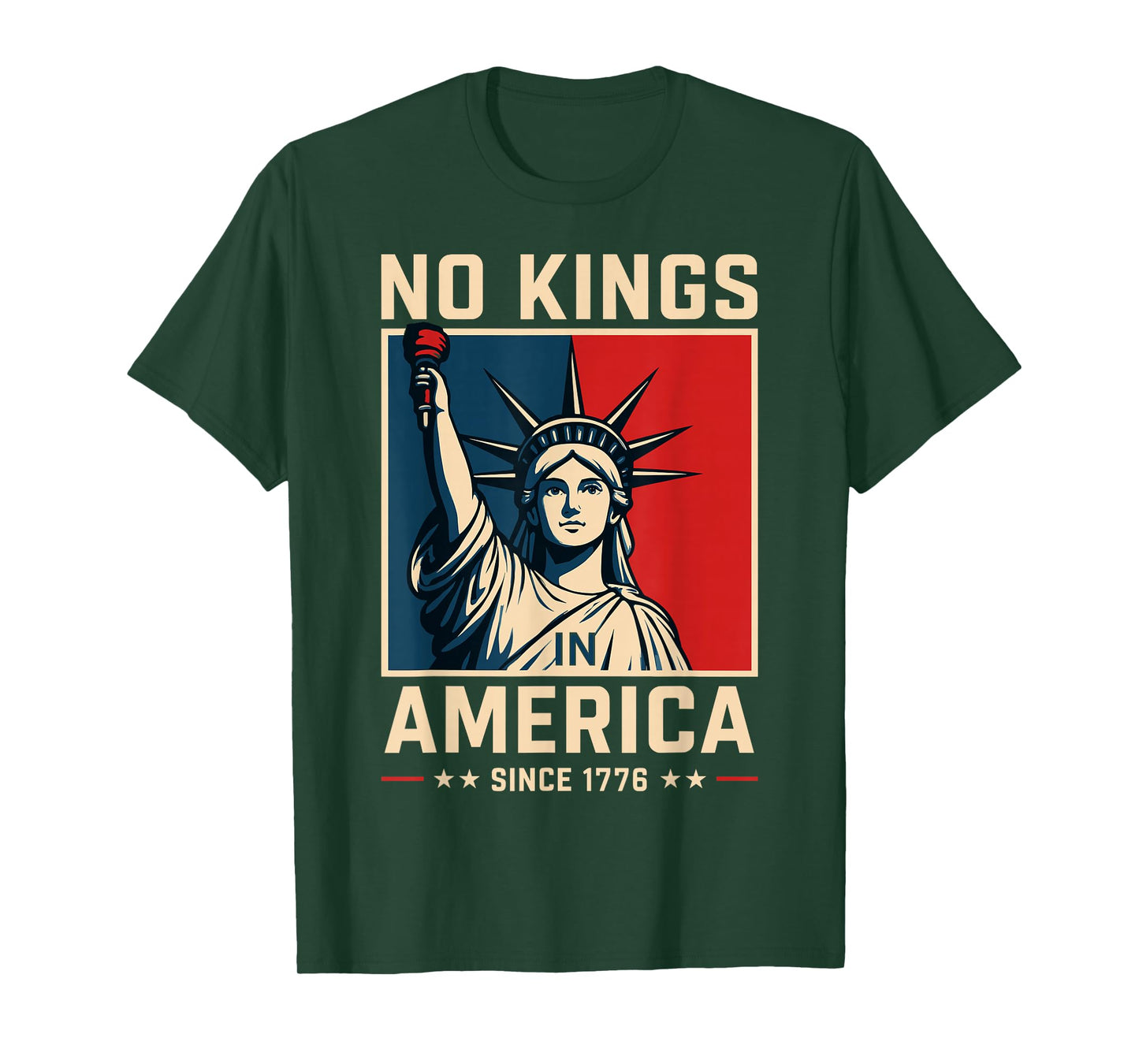 No Kings in America Since 1776 Patriotic Anti Monarchy T-Shirt