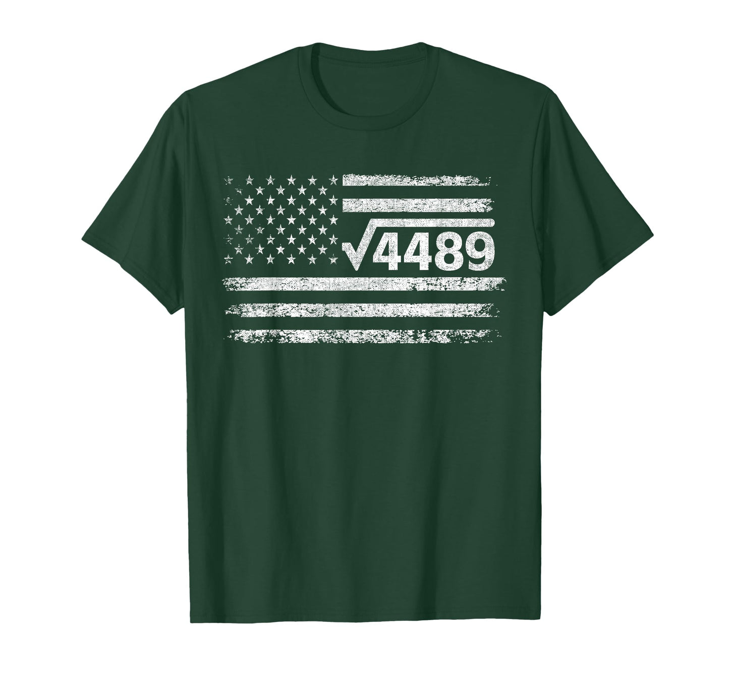 Square Root 4489 Slang Math Teacher Six Seven 6 7 USA Flag T-Shirt