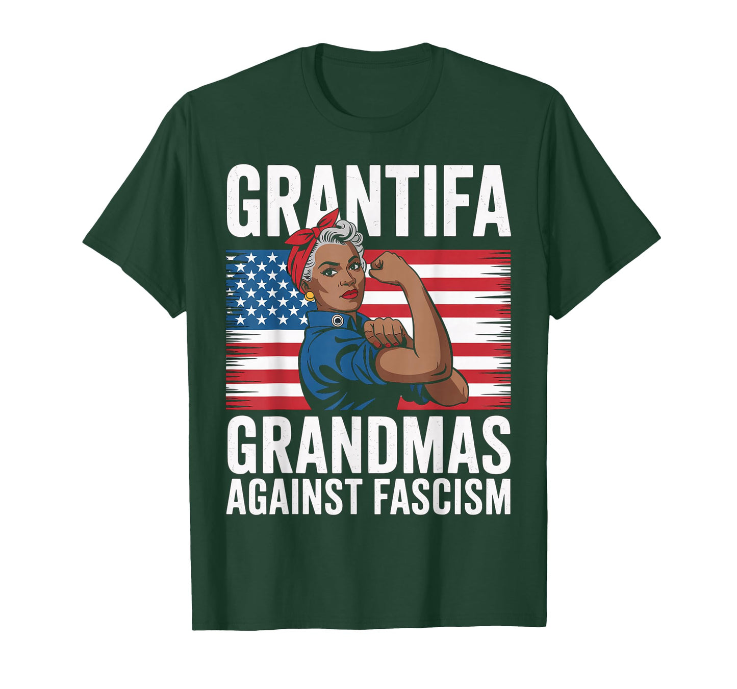 Grantifa Black Grandmas Against Fascism Flag Resist No Kings T-Shirt