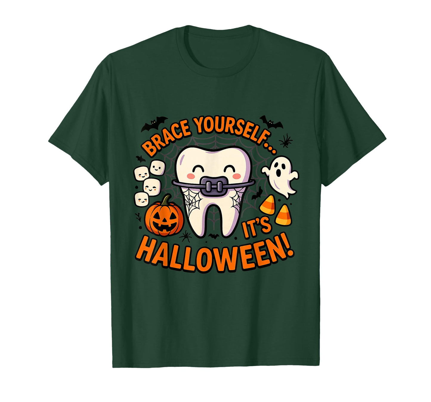 Brace Yourself Funny Tooth Halloween Costume Men Women Kids T-Shirt