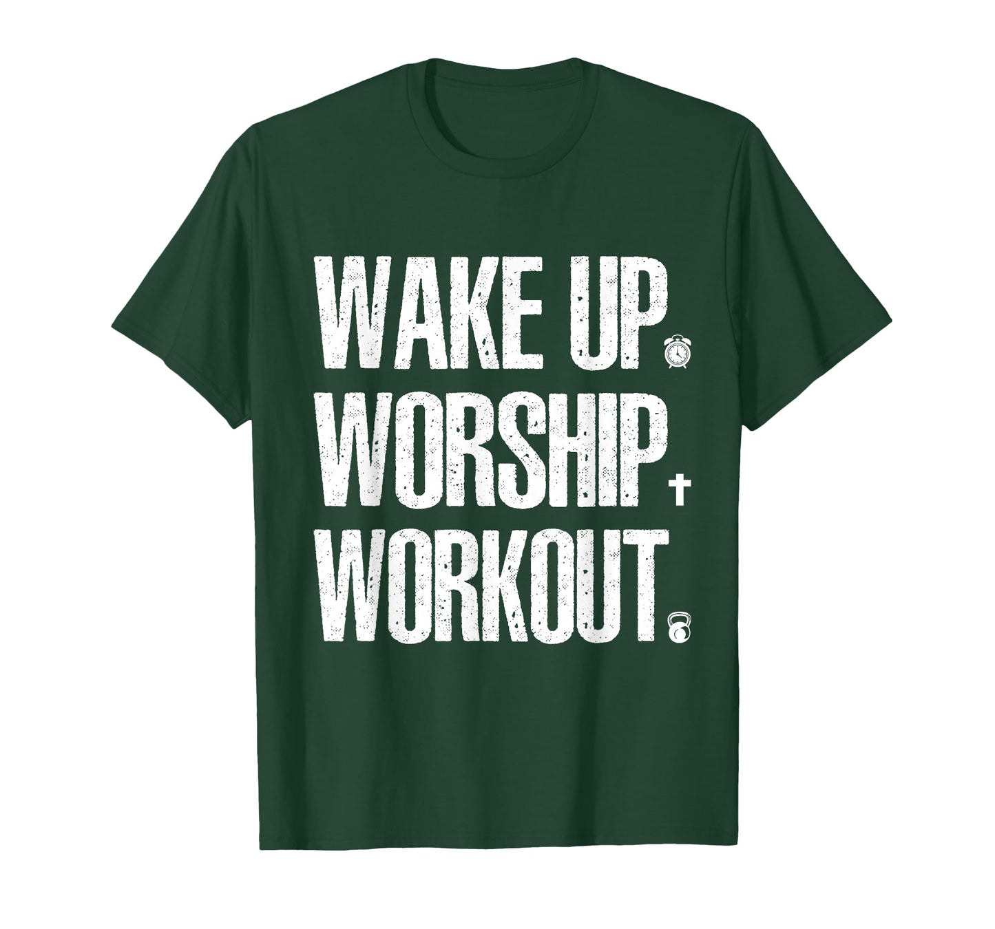 Wake Up Worship Workout Lovers Faith Christian Women T-Shirt