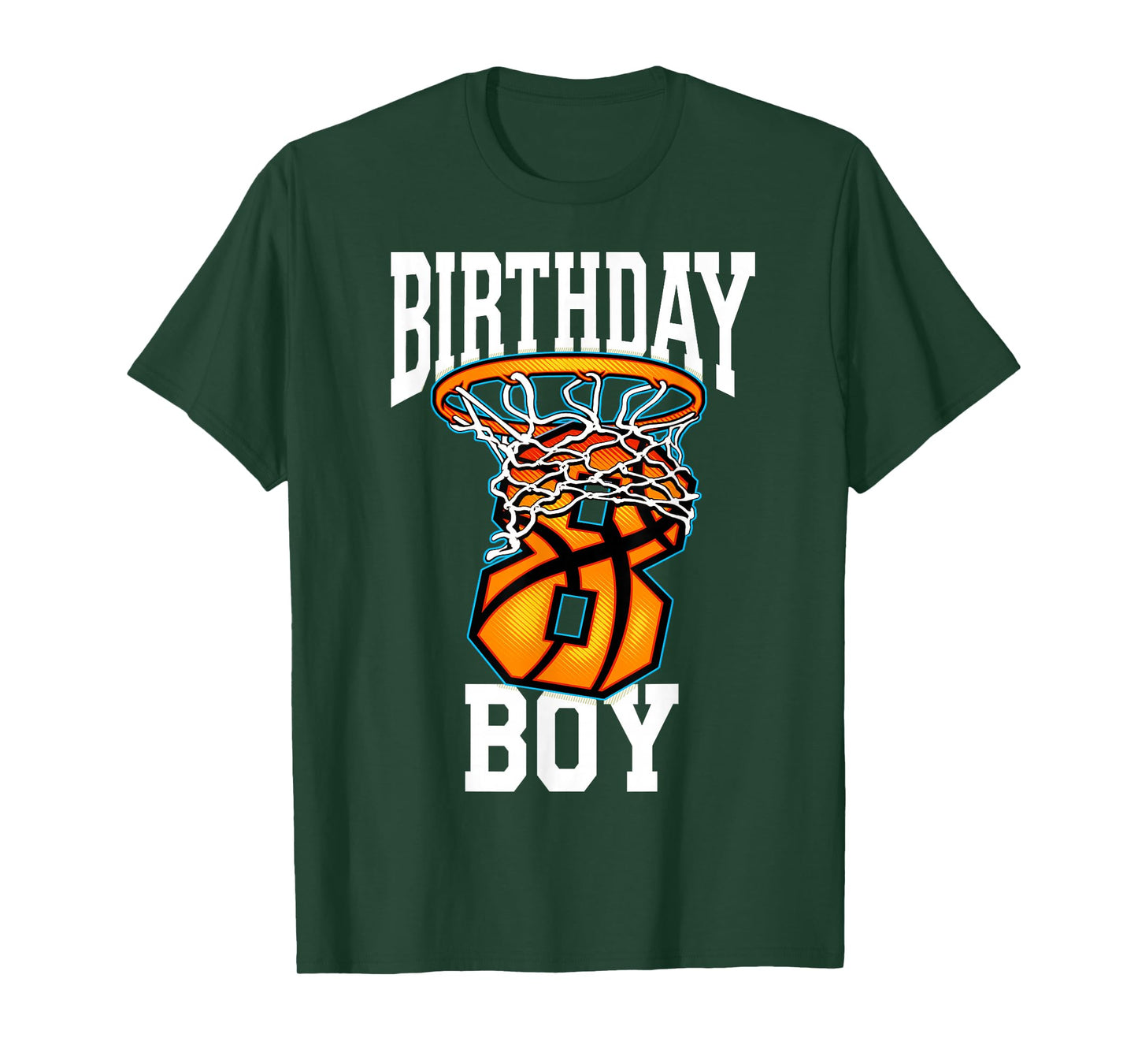 8th Birthday Basketball 8 Years Old Kids Gift T-Shirt